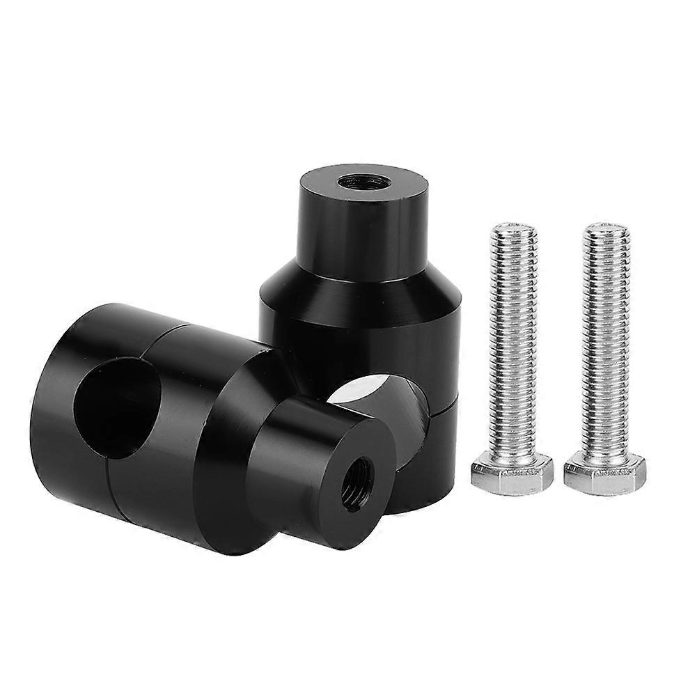 Black Aluminum Handlebar Riser - 25mm Lift for Motorcycle Modification