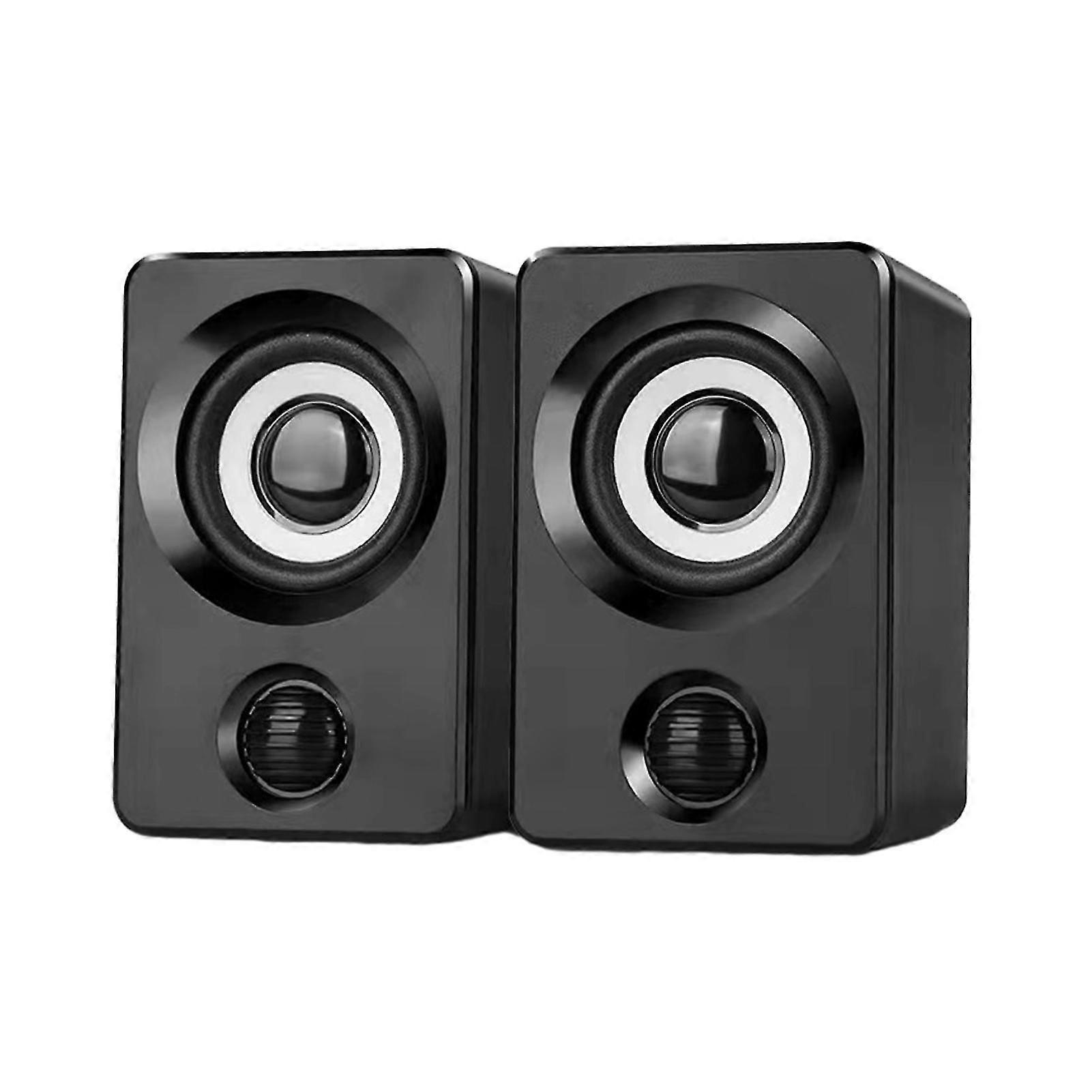 1 Pair Computer Speaker USB Powered 3.5MM Plug Stereo Sound Deep Bass Portable Mini Wired Laptop Desktop PC Sound Box Subwoofer