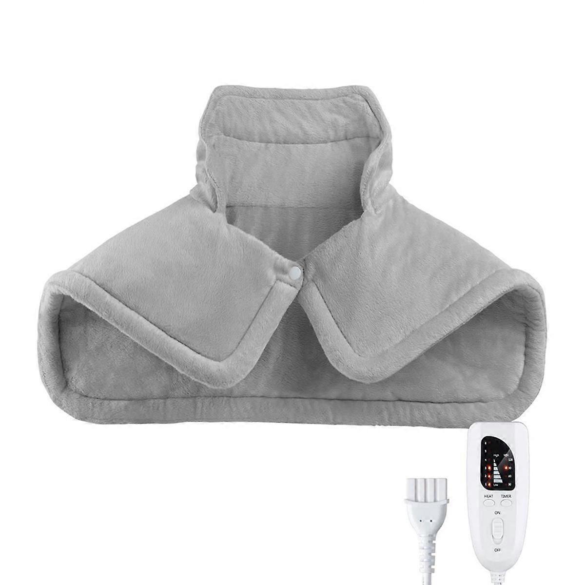 Electric Heating Pad, 17"x23" Extra Large Wearable Heated Pad for Neck and Shoulders Back Pain and Cramps Relief, with 6 Temperature Levels