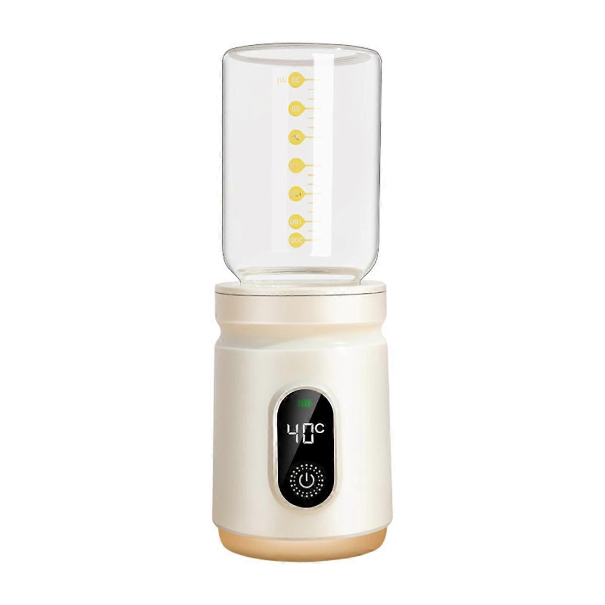 Portable 4500mAh Baby Bottle Warmer with Fast Heating, Leak-Proof Design, 4 Temp Settings,Safety Mi