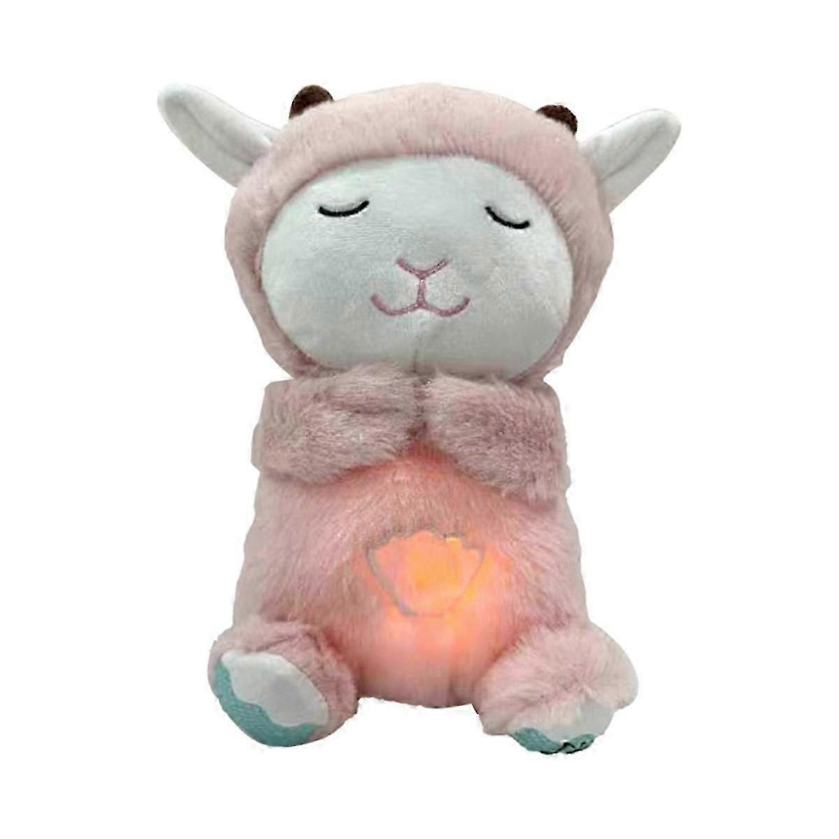 Breathing Stuffed Animal Toys with Calming Heartbeat Sound for Babies