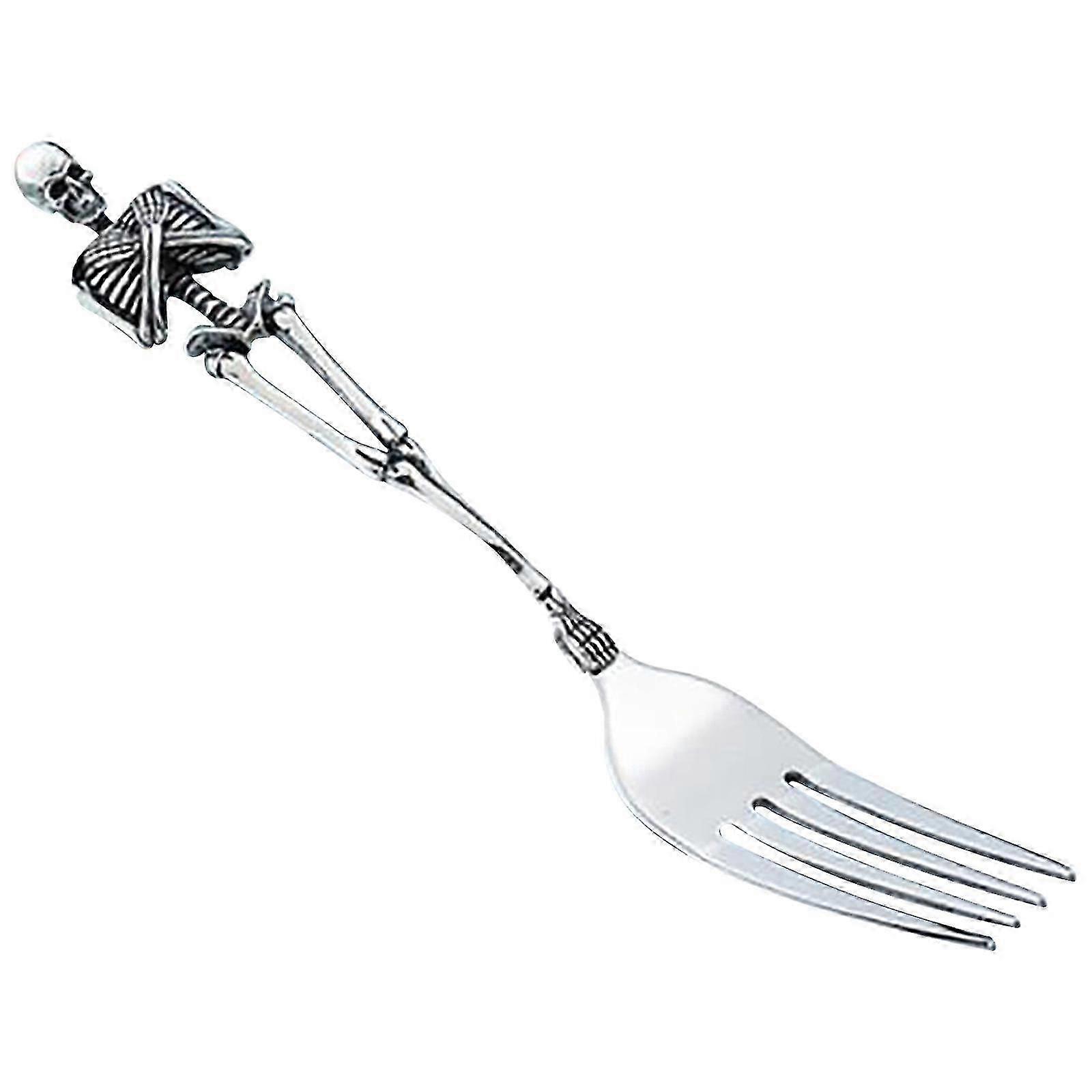 Halloween Decor Creative Titanium Steel Skeleton Fork Spoon Fork Spoon Western e