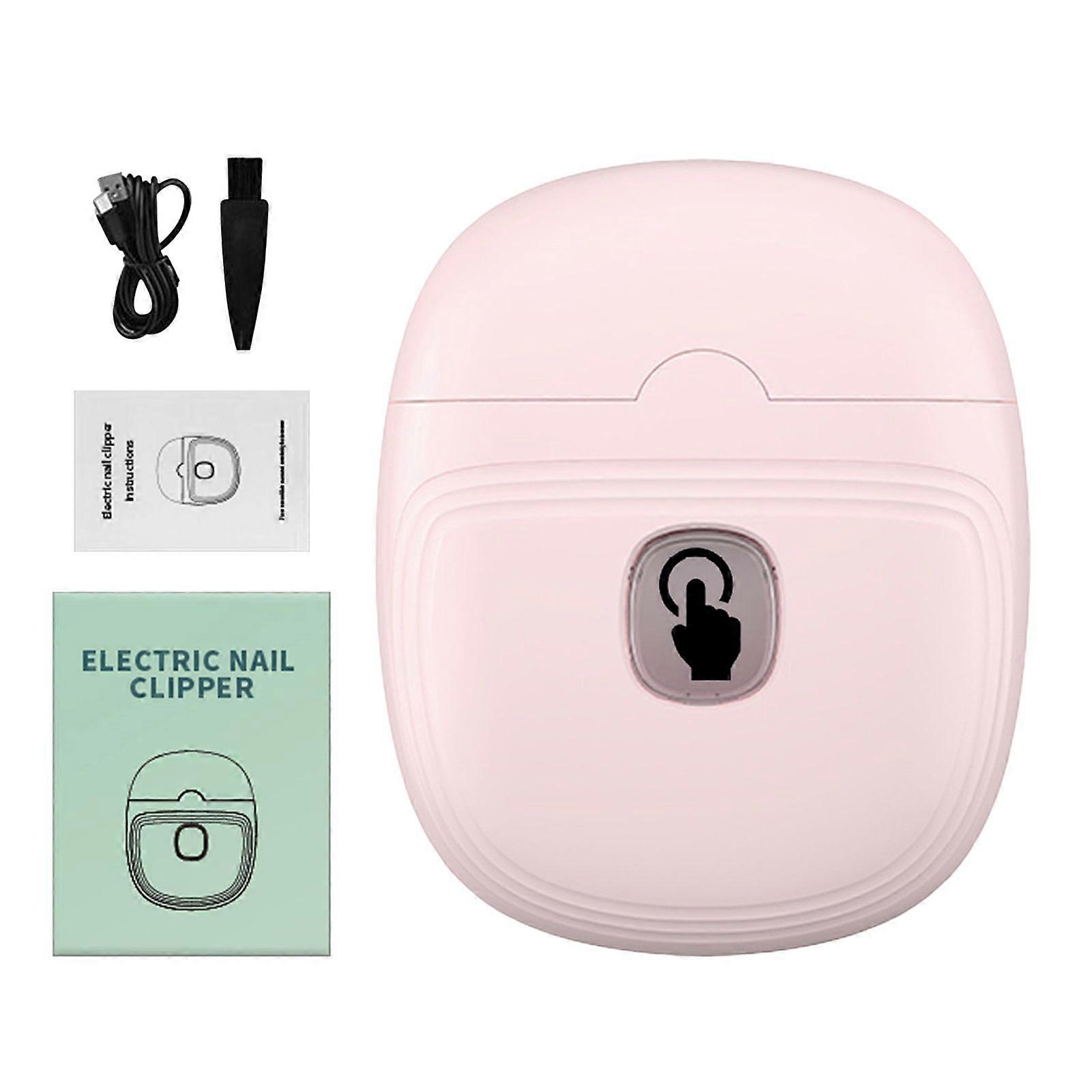 Electric Nail Clipper Automatic Fingernail Clippers Cutter 2 in 1 Scissors with Nail Scraps Storage for Baby Seniors