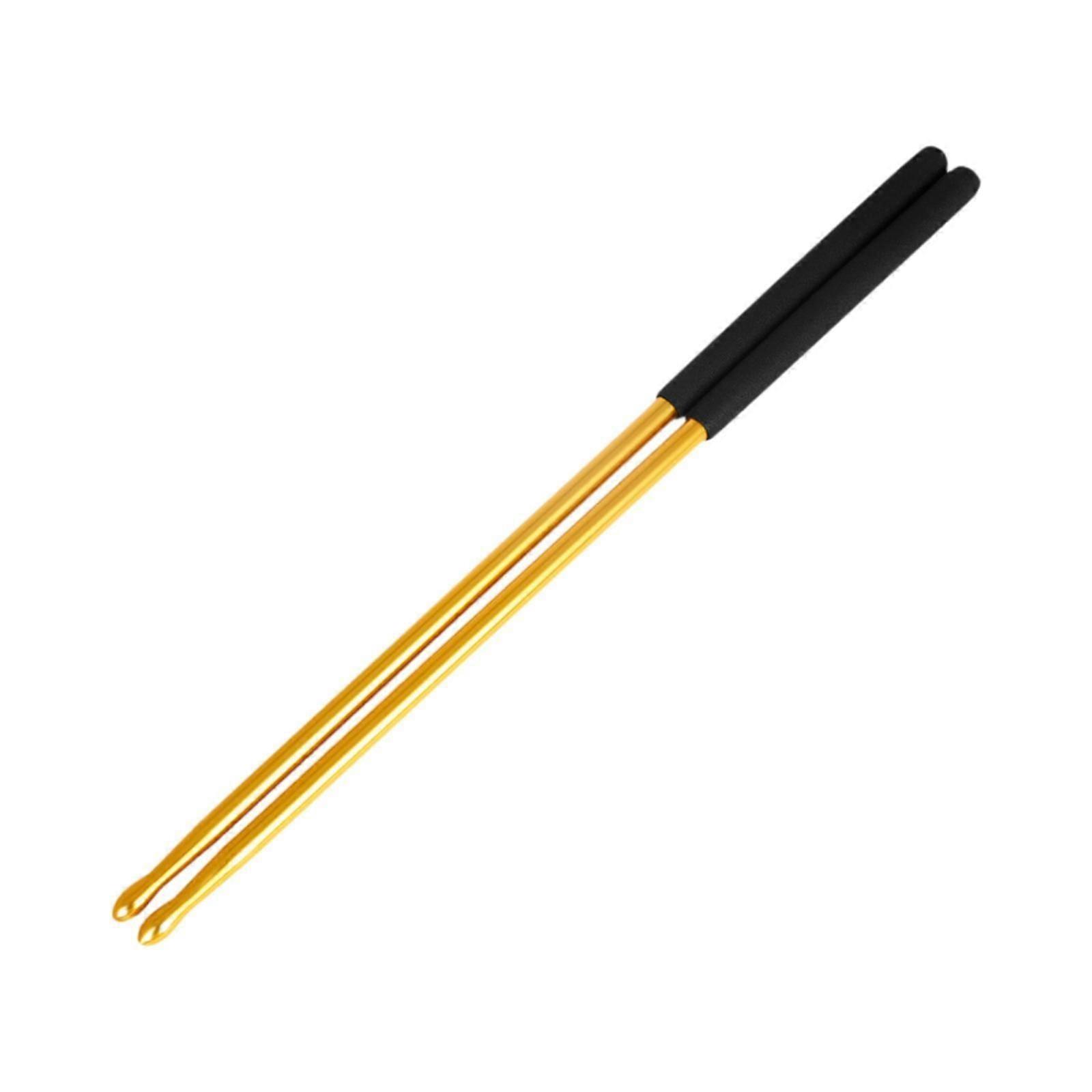 Aluminium Alloy Drum Sticks 1 Pair Tip Drum Sticks for Beginners Drum Lovers gold