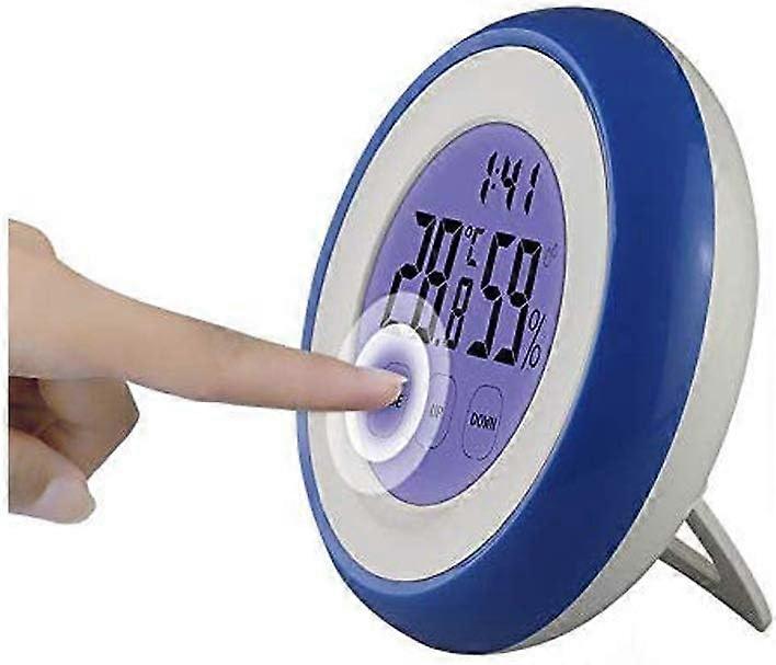 Mini Circular Digital Indoor Practical Thermometer Hygrometer Temperature and Humidity Circular Hygrometer, LCD Display Bedroom