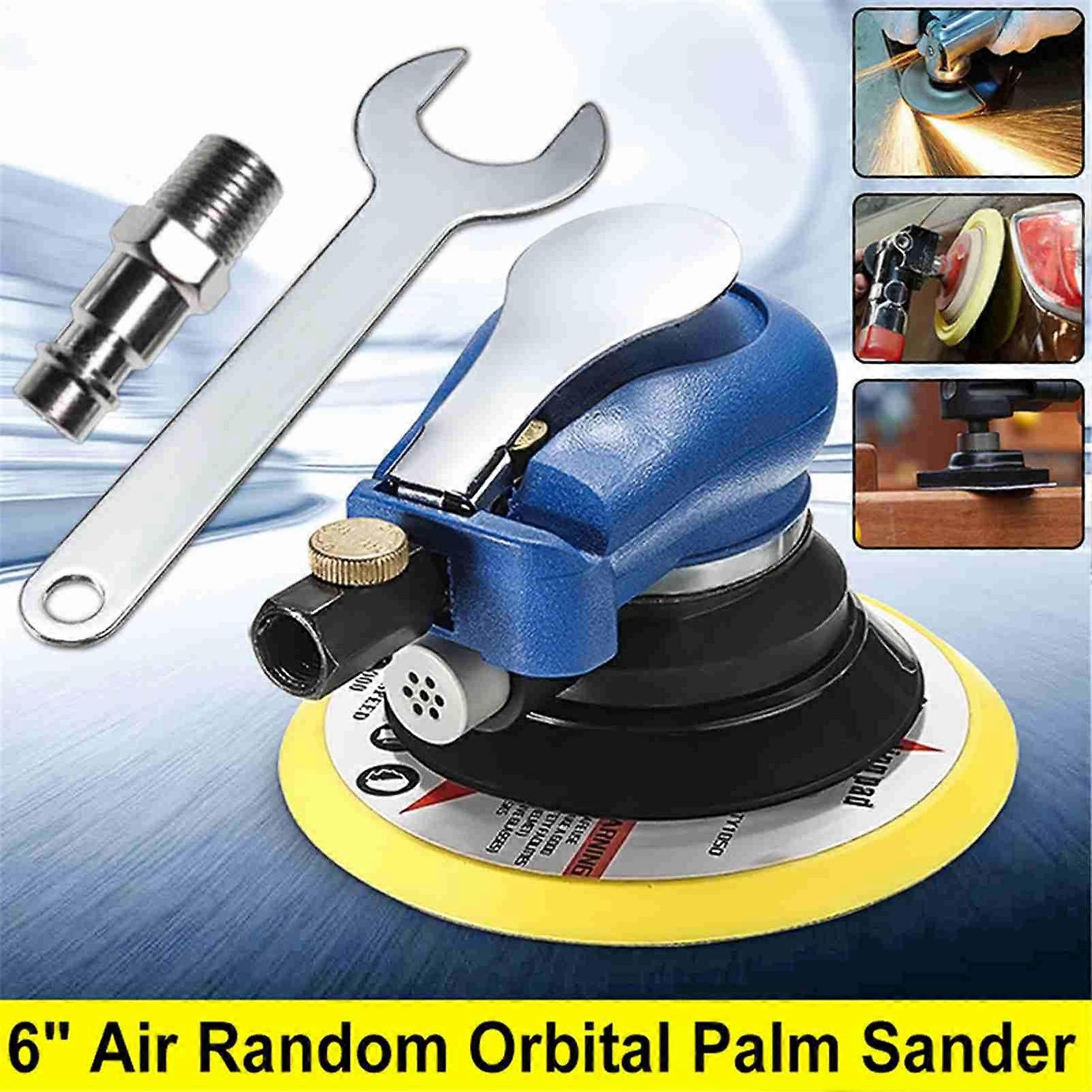 Inch Handheld Pneumatic Sander, High Speed Air Random Orbital Sander for Waxing, Polishing