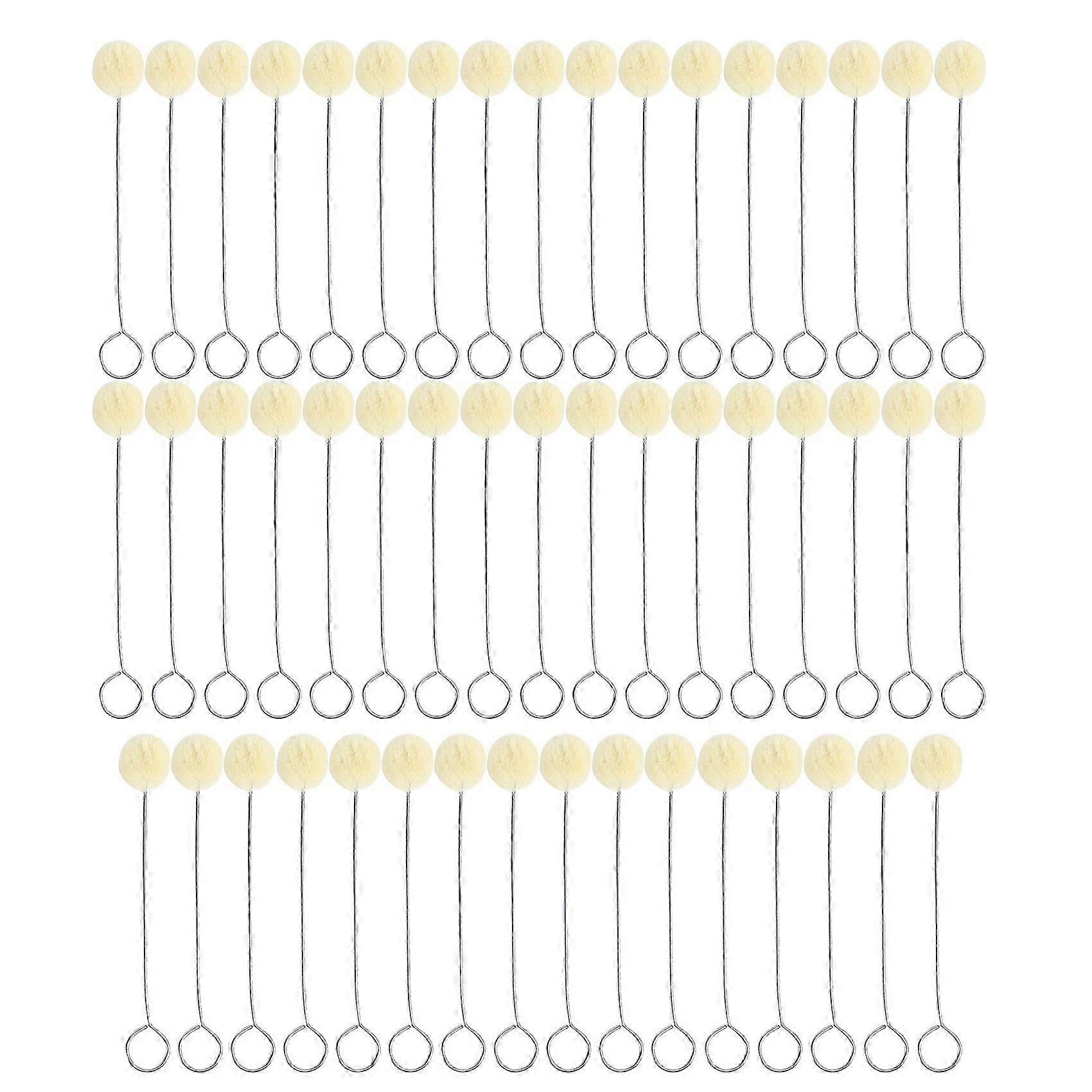 50 Pieces Wool Daubers Ball Brush Leather Dye Dauber Dyeing Applicator With Metal Handle For Diy Crafts Projects