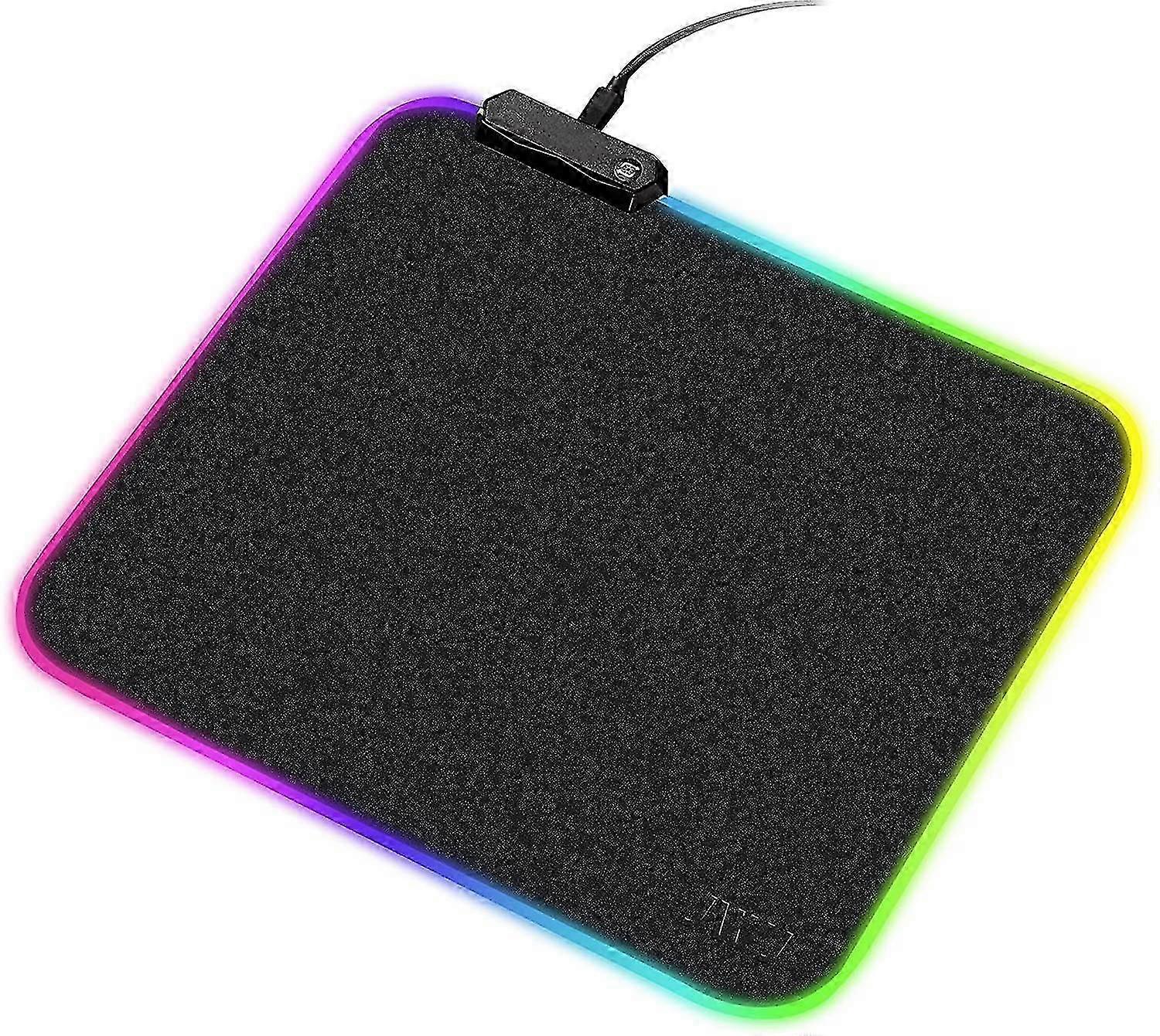 RGB Gaming Mouse Pad - 340x245mm LED Mousepad with Non-Slip Base for PC Laptop Desk