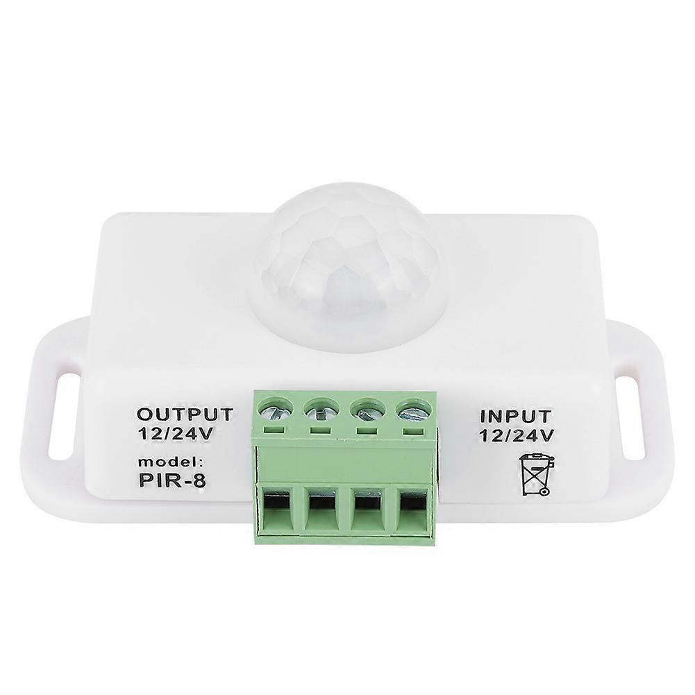 PIR Human Body Induction Switch Motion Sensor Controller for 12V-24V LED Light Strips, Adjustable Sensitivity, Easy Installation