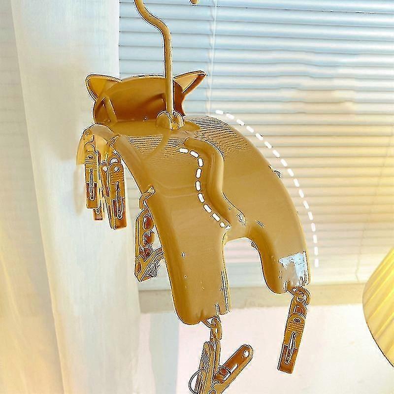 Laundry Drying Rack Clothes Hanger With 10 Clips