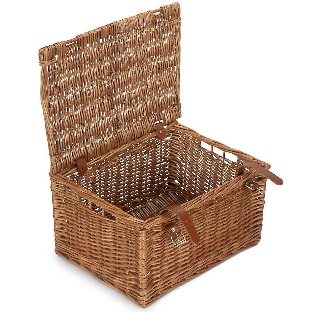 Light Steamed Windsor Wicker Picnic Basket