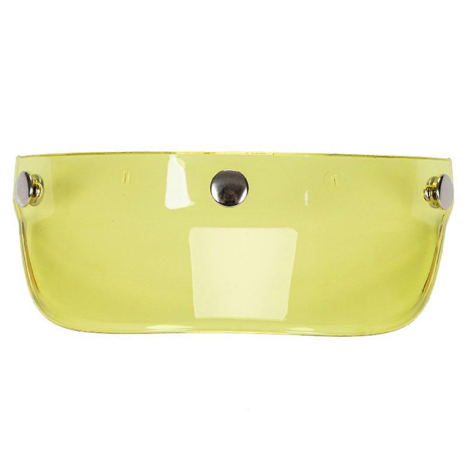Universal 3 Snap-Button Visor Flip Up Wind Shield for Open Face Motorcycle Helmet