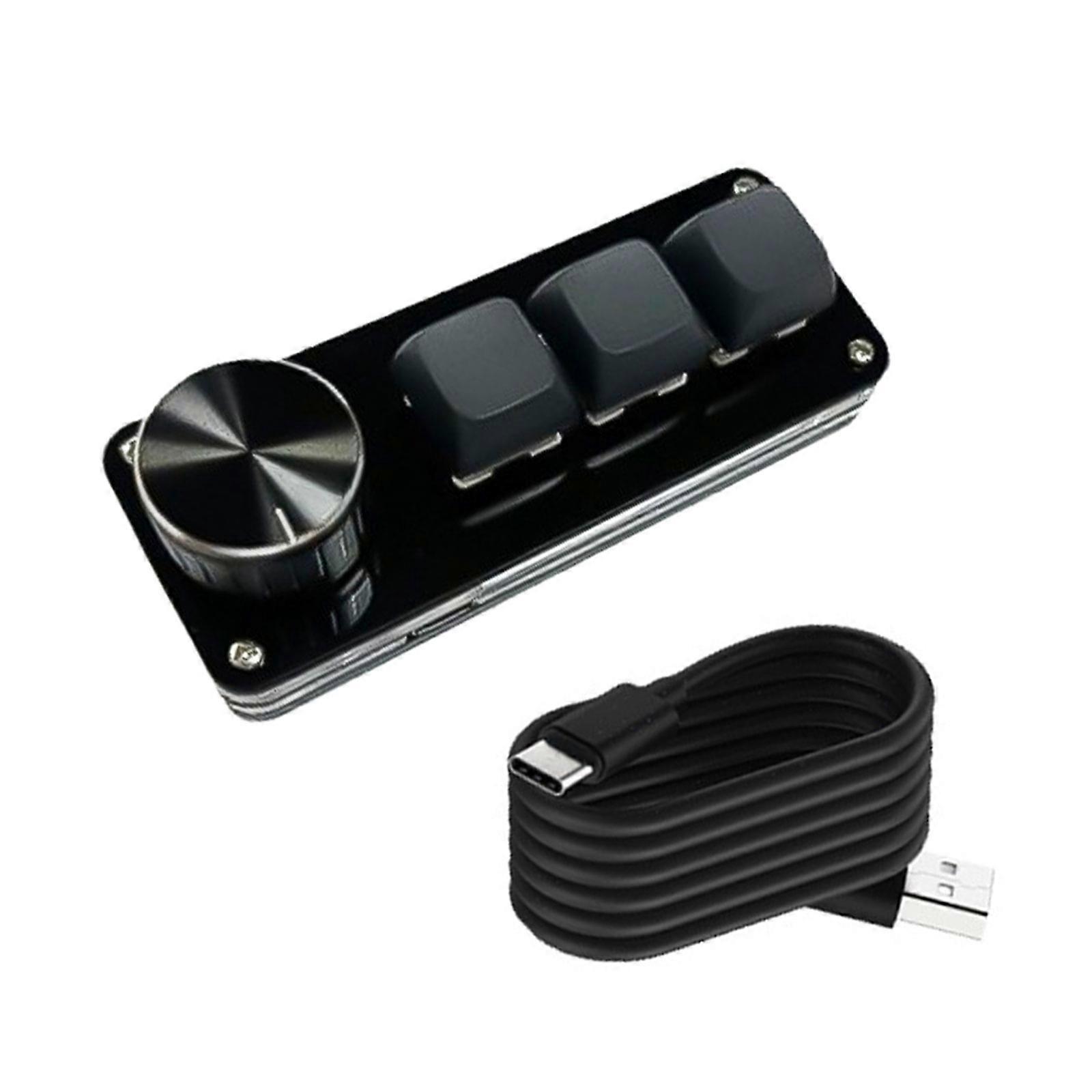3Key/4Key/6Key/8Key Mechanical Macro Keyboards with Easy Programming, Customs Knob for Improved Gaming Experience