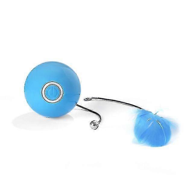 Automatic Smart Cat Toys Ball Interactive Catnip Usb Rechargeable Self Rotating Colorful Led Feather Bells Toys For Cats Kitten