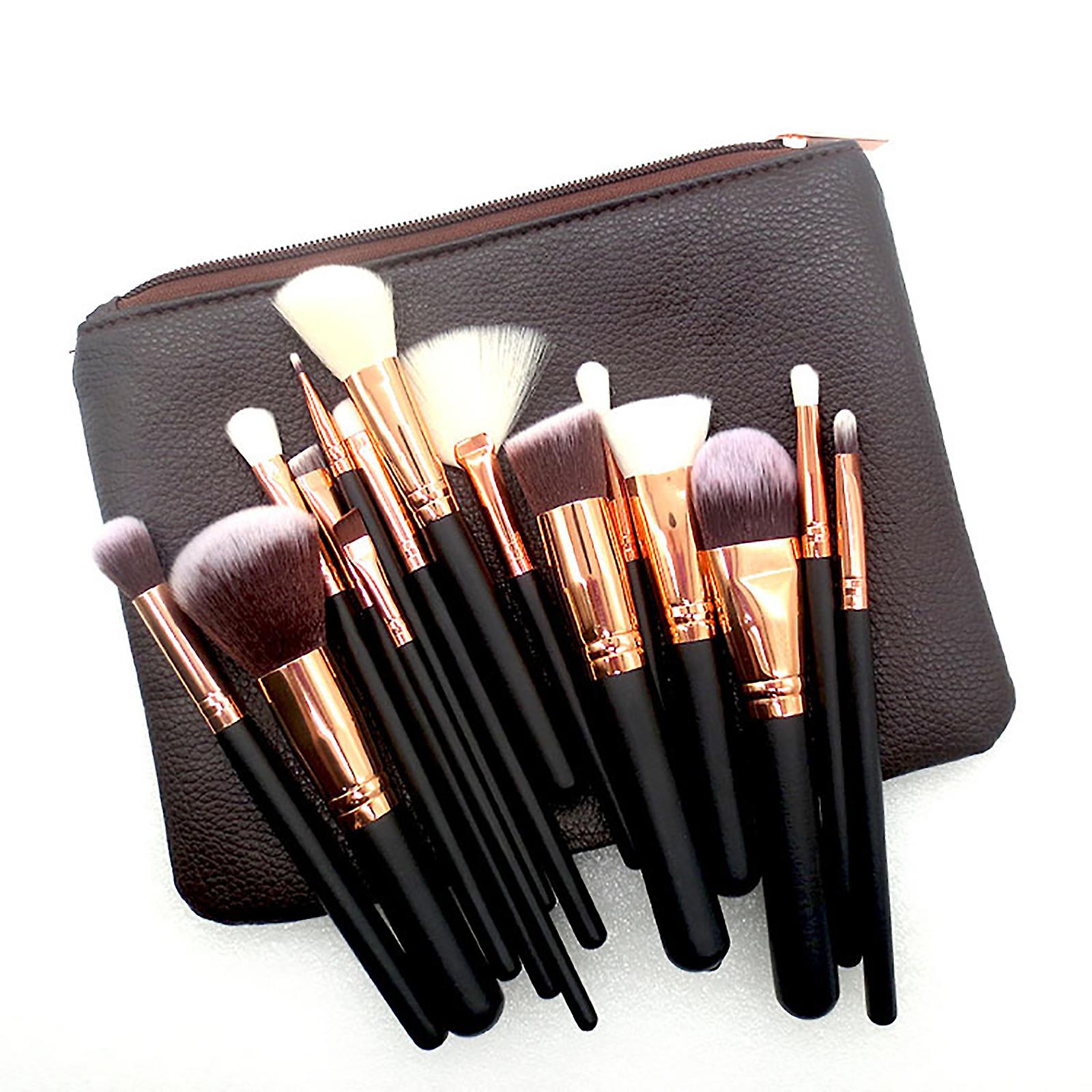 Classic Cosmetic Brush Set With Wood Handle