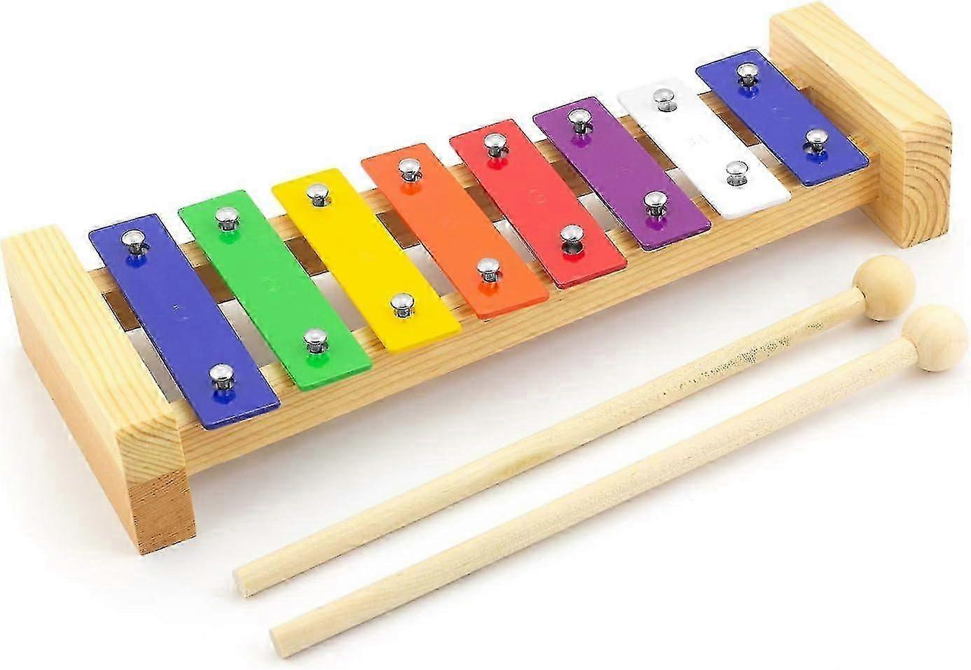 Glockenspiel & Two Mallets - Wooden Frame - Ideal Introduction To Musical Harmony - Metallophone Xylophone