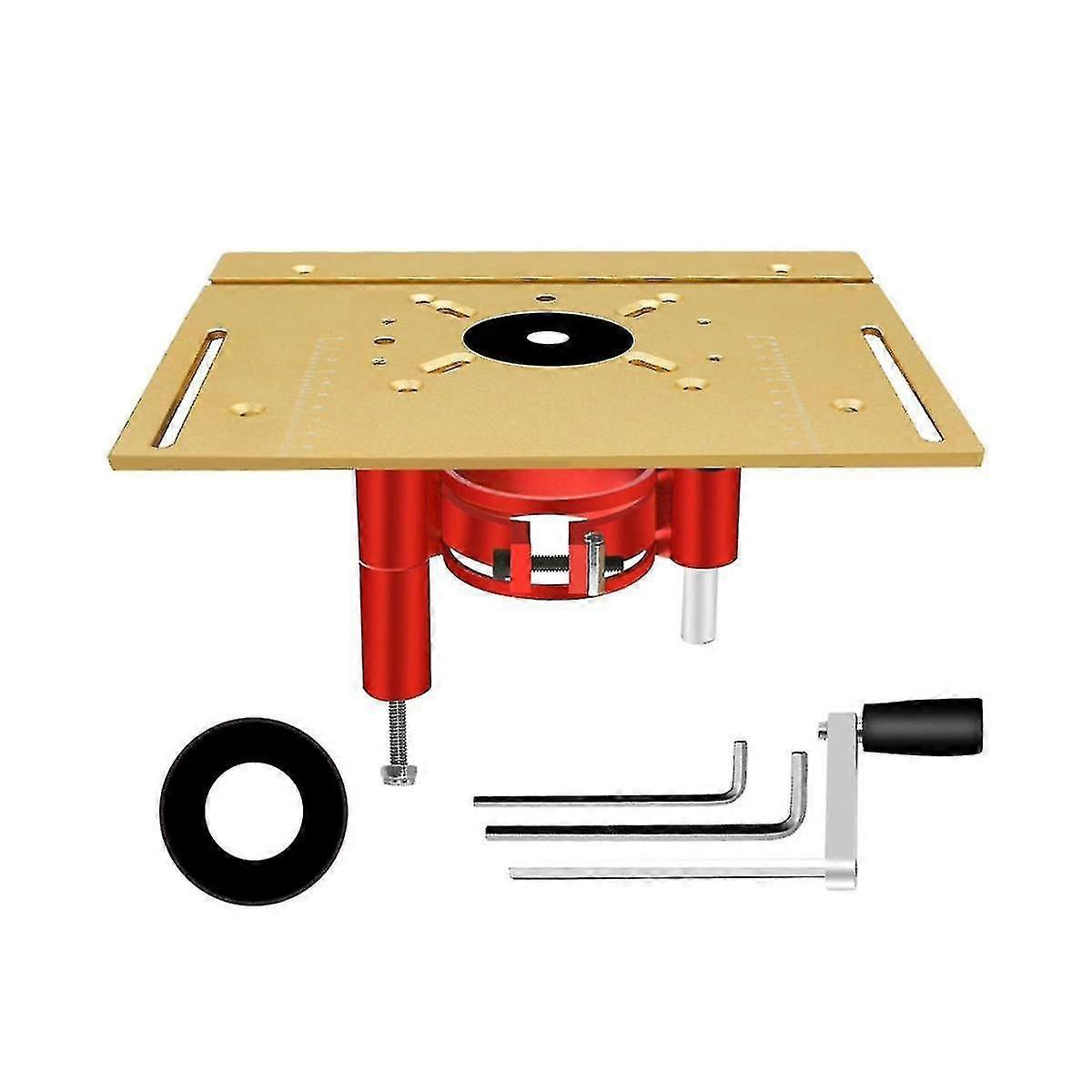 Aluminiowy router Stół Insert Plate Precision Router Lift Set - Podstawa do podnoszenia routera drewnianego do pracy