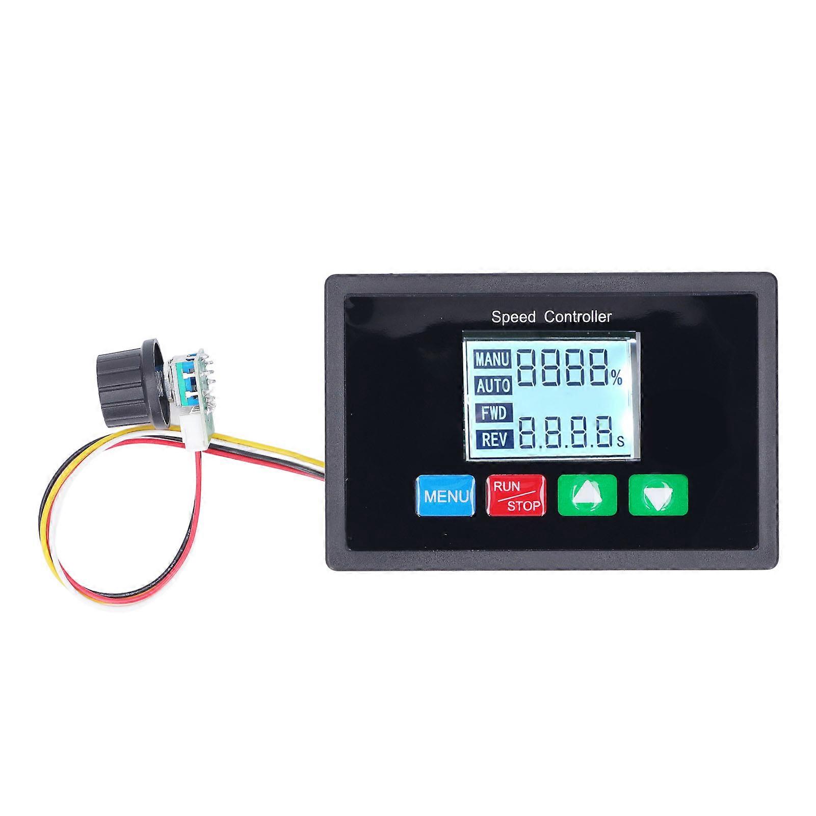 DC Motor Speed Controller Integrated LCD Timing Forward Reverse Motor Governor Regulator DC10‑55V