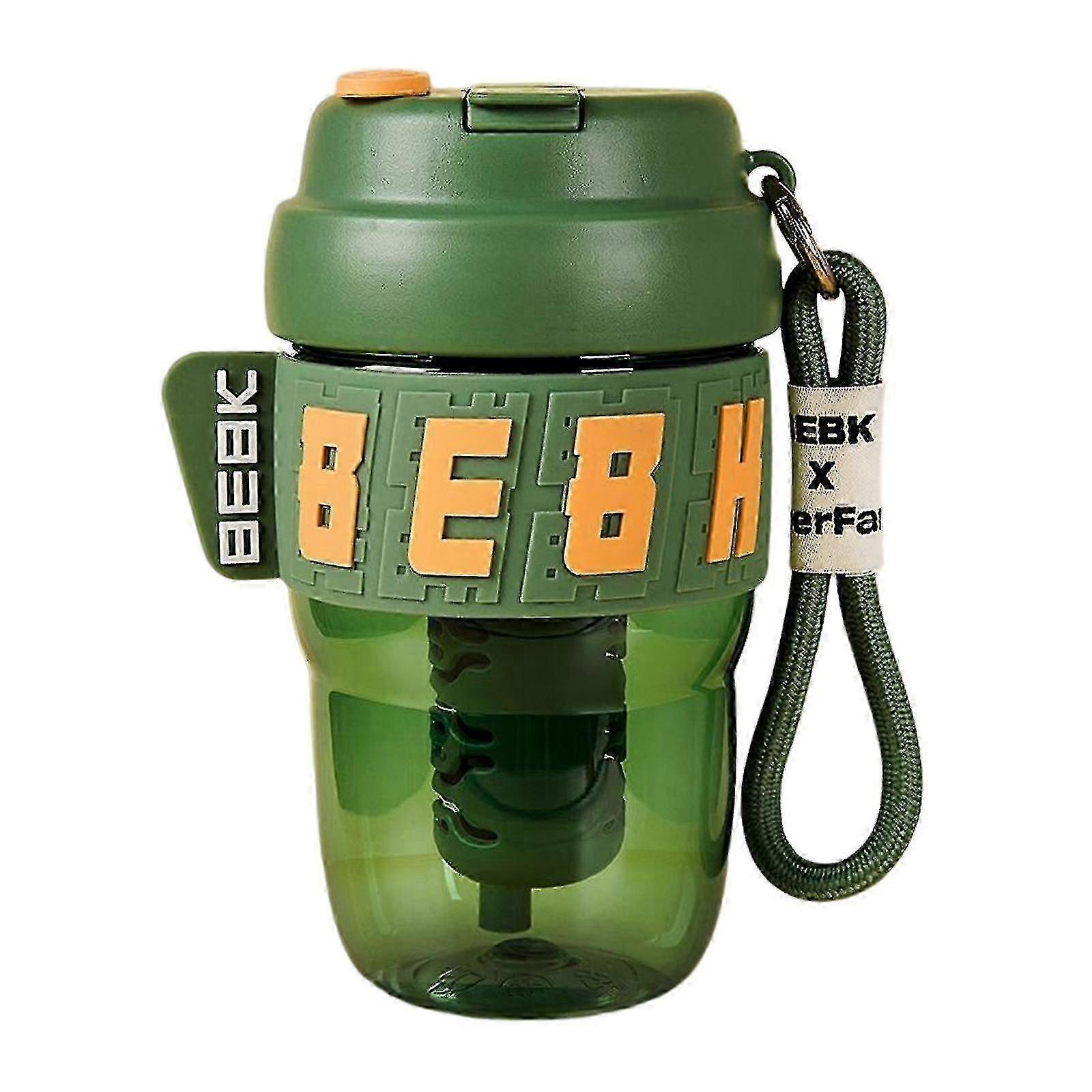 Portable Water Bottle Coffee Cup with Lid for Cycling Running Reusable