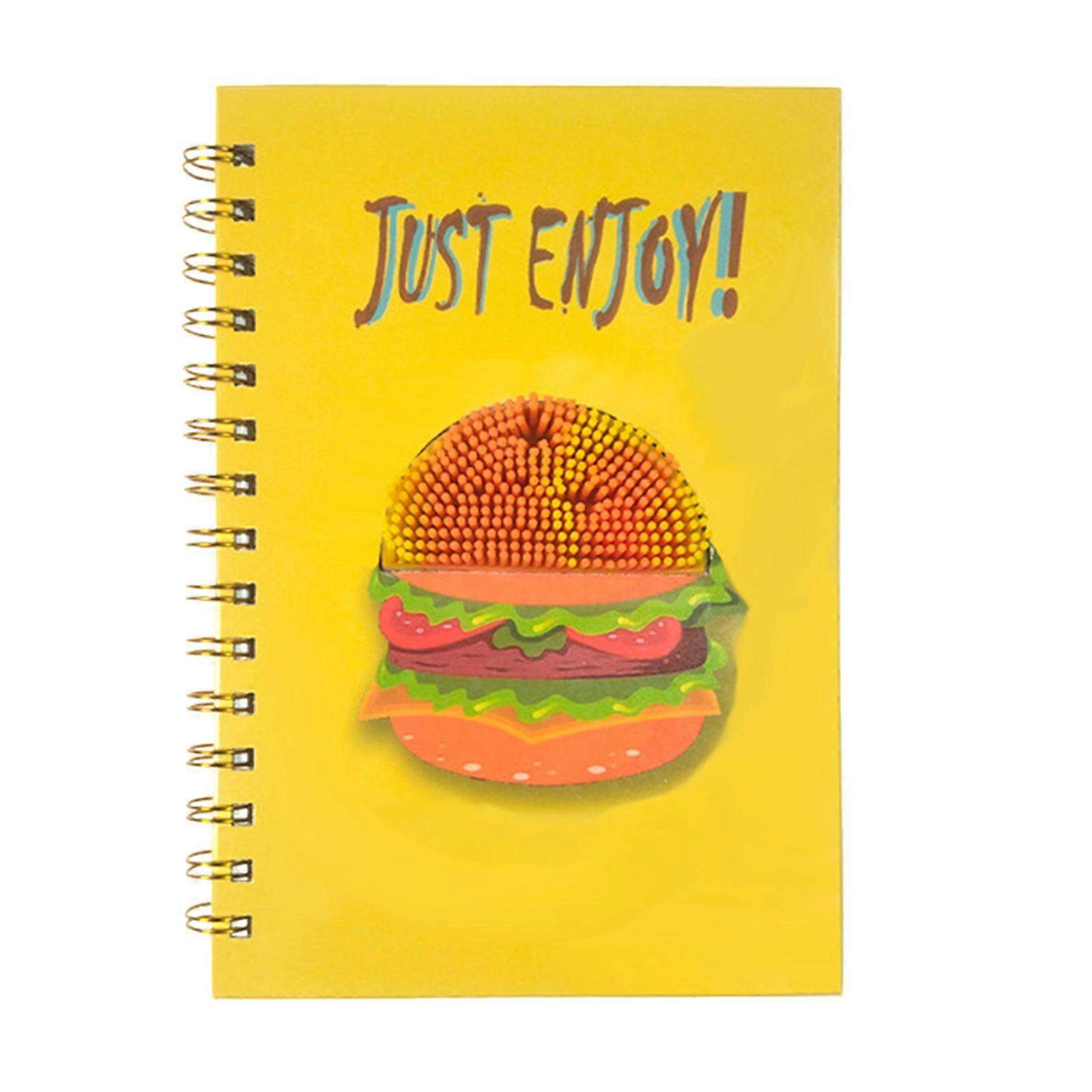 2Pcs Decompression Notebook College Lined Journal 160 Page Notebook for Women Men Twin Coil Binding Journal Notebook  yellow