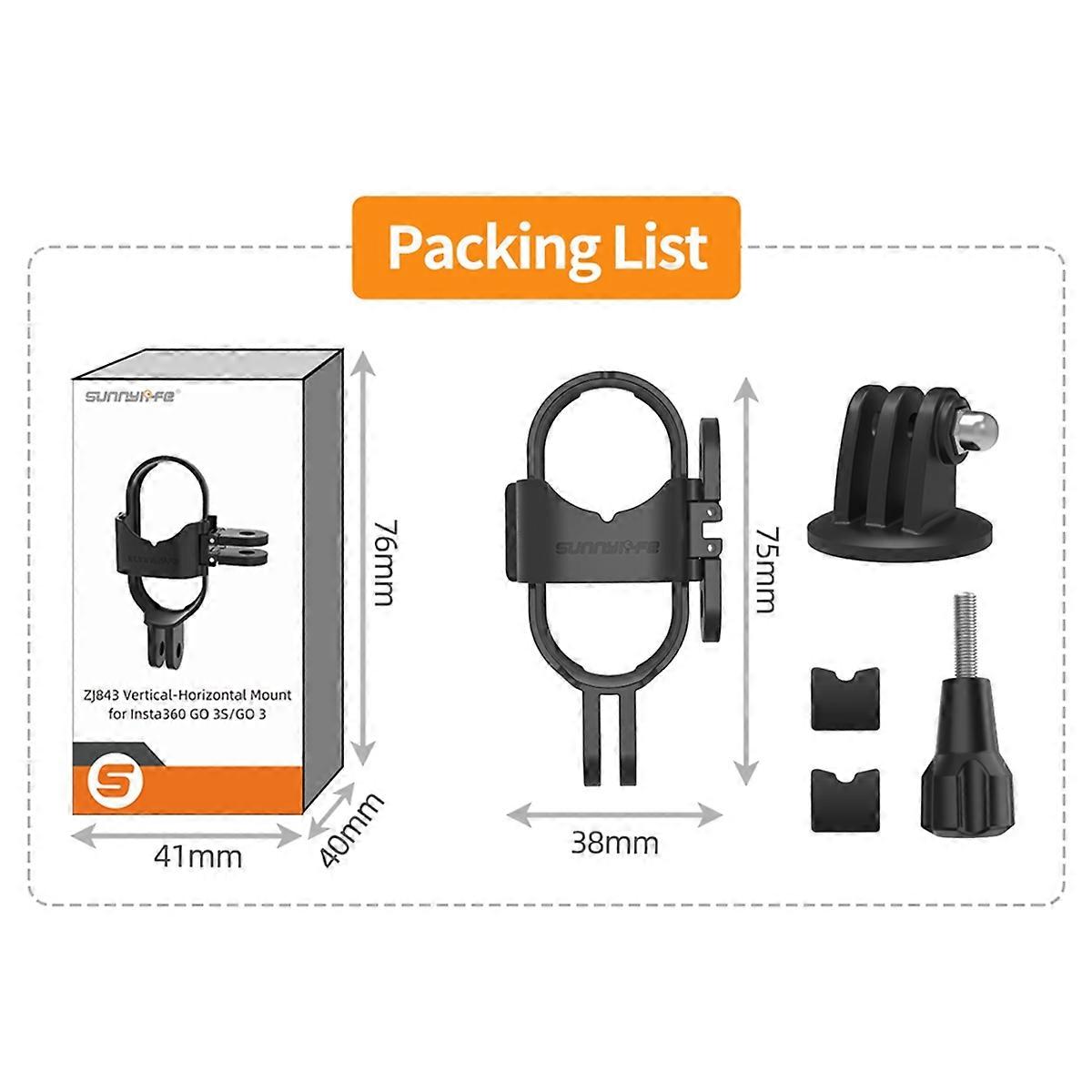  for GO 3S Foldable Adapter Protective Frame Mount Vertical-Horizontal Shot for GO 3S Accessories