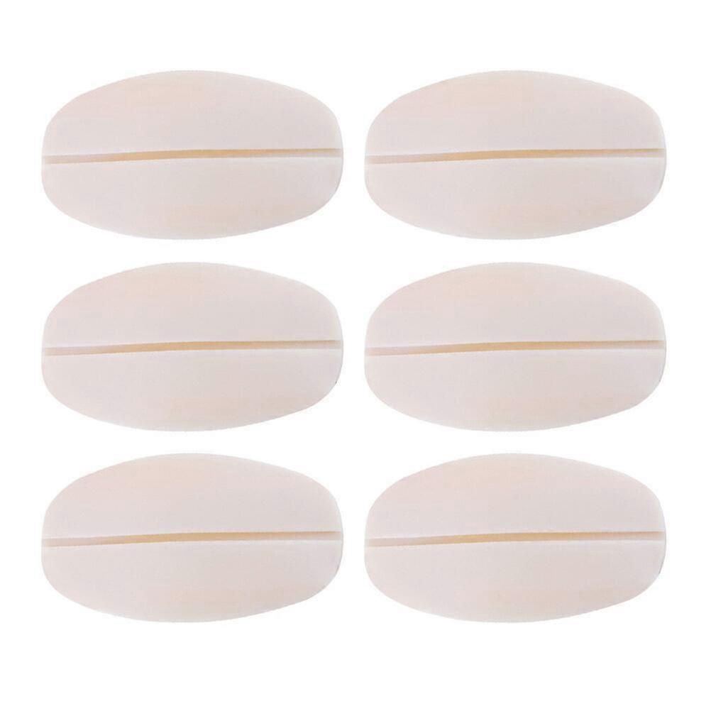 6 Pack Light Beige Women's Decompression Non-slip Silicone Shoulder Pads with Invisible Design