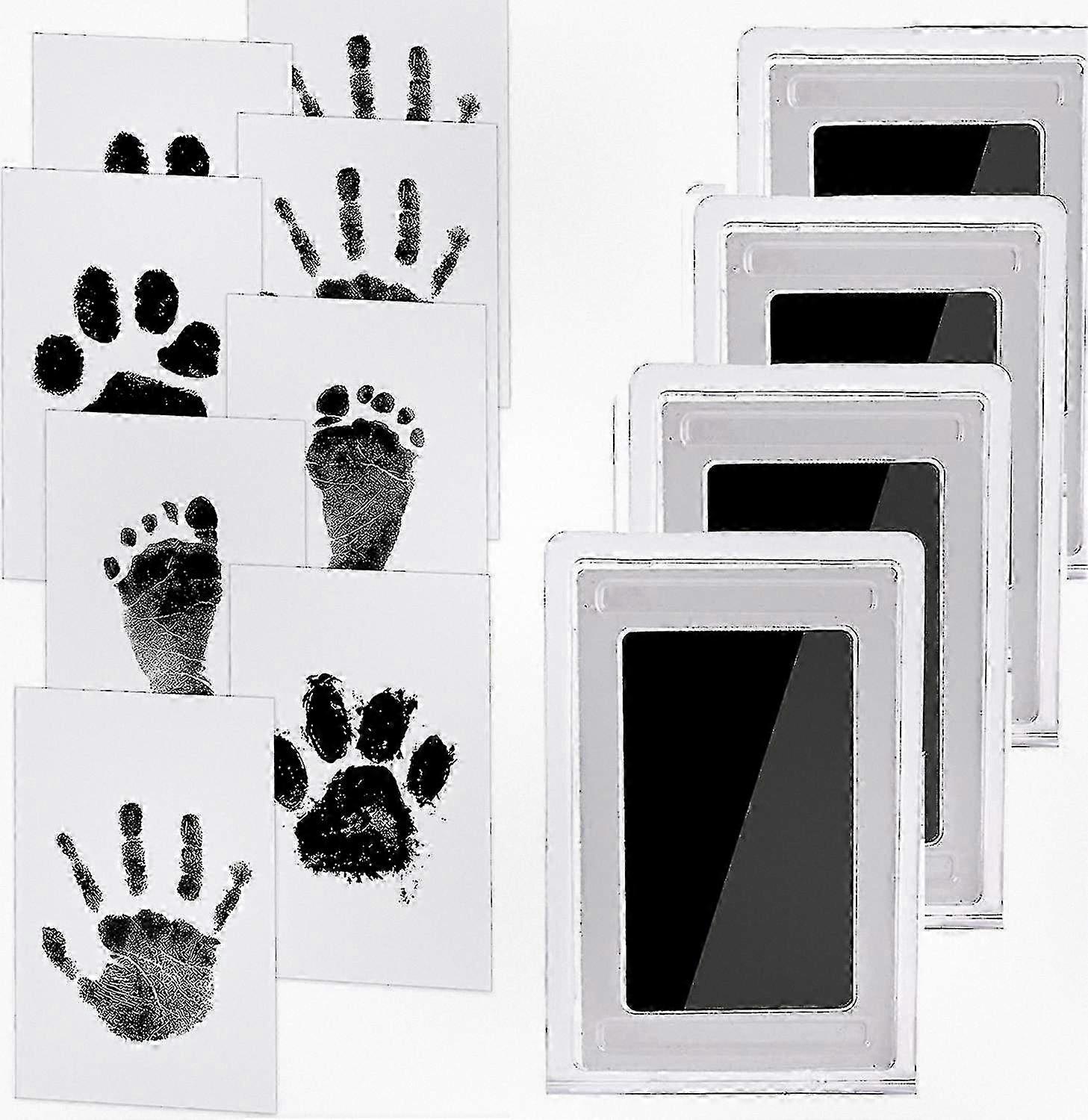 Infant Hand and Footprint Set, 4 Non-Toxic Ink Pads for Safe Keepsakes