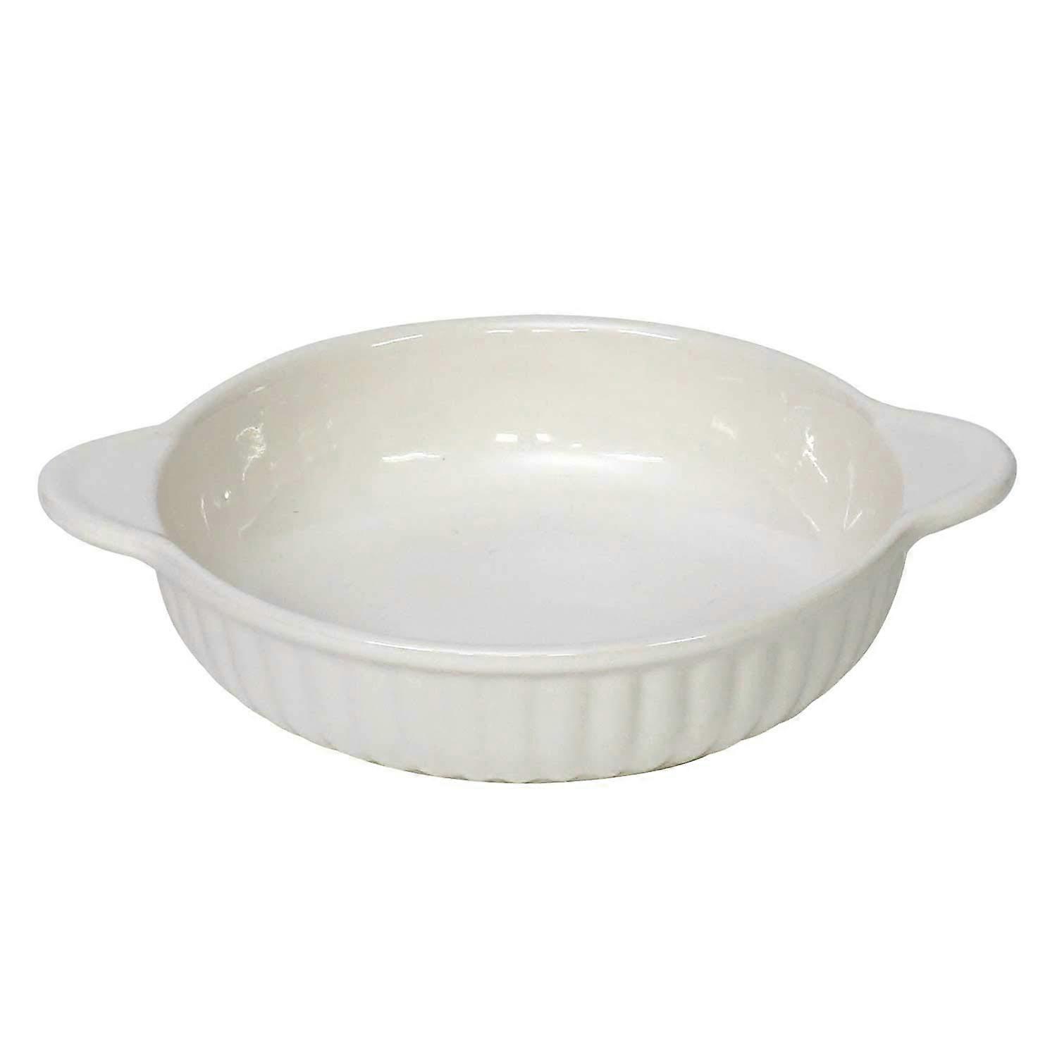 White Gratin Dish for Baking and Serving Size L