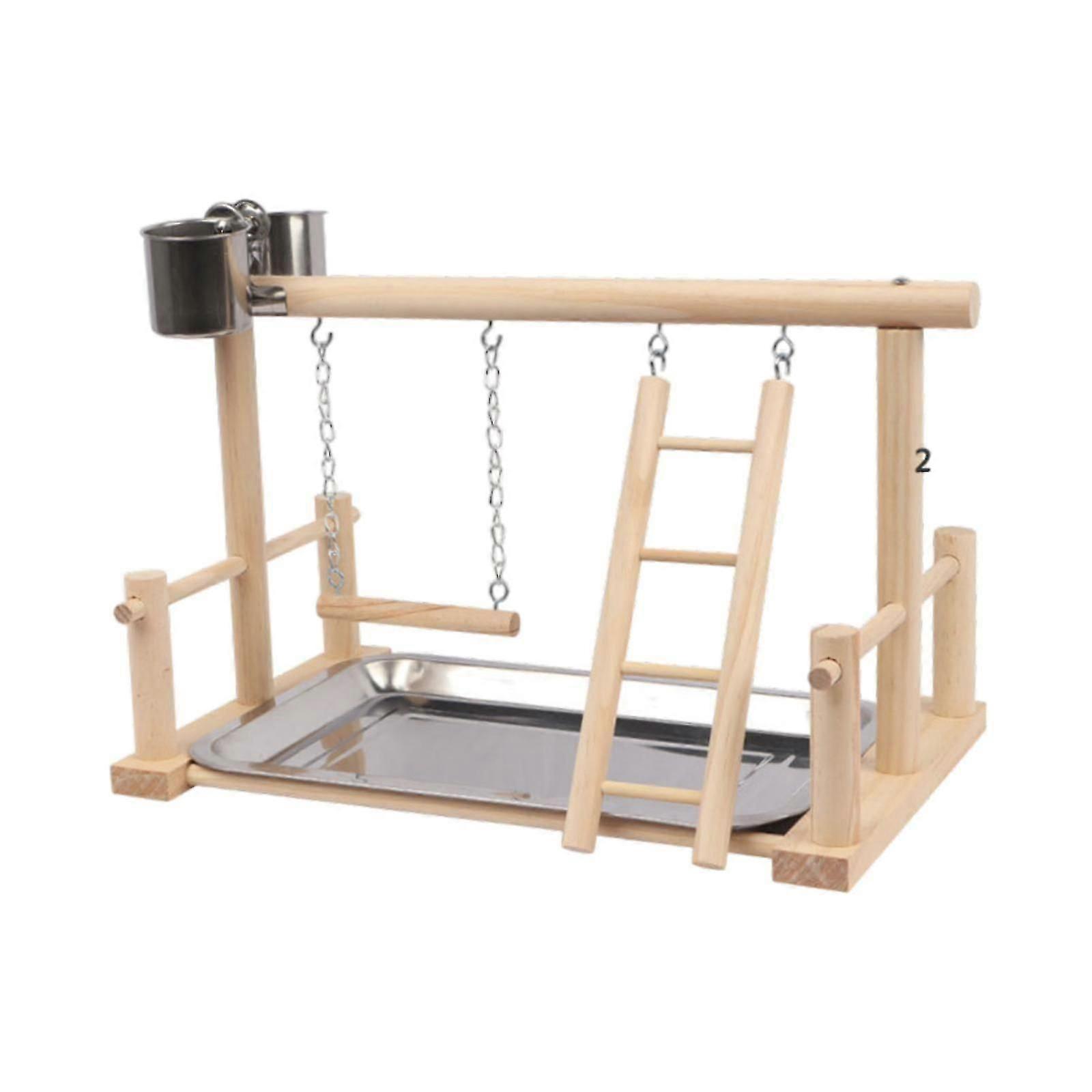 Parrot Bird Playground Parakeet Bird Play Stand for Finch Small Birds Budgie 36x23x33cm