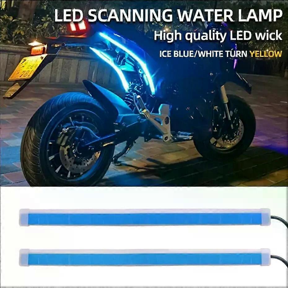 2Pcs Motorcycle Turn Signal Lamp LED Daytime Running Lights Tail