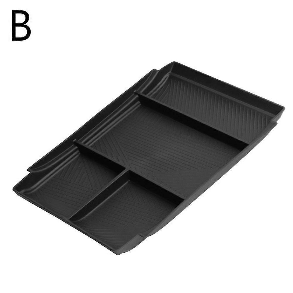 Under Console Storage Box TPE Organizer Easy Install Multi Compartment Space Saving Car Interior Accessory