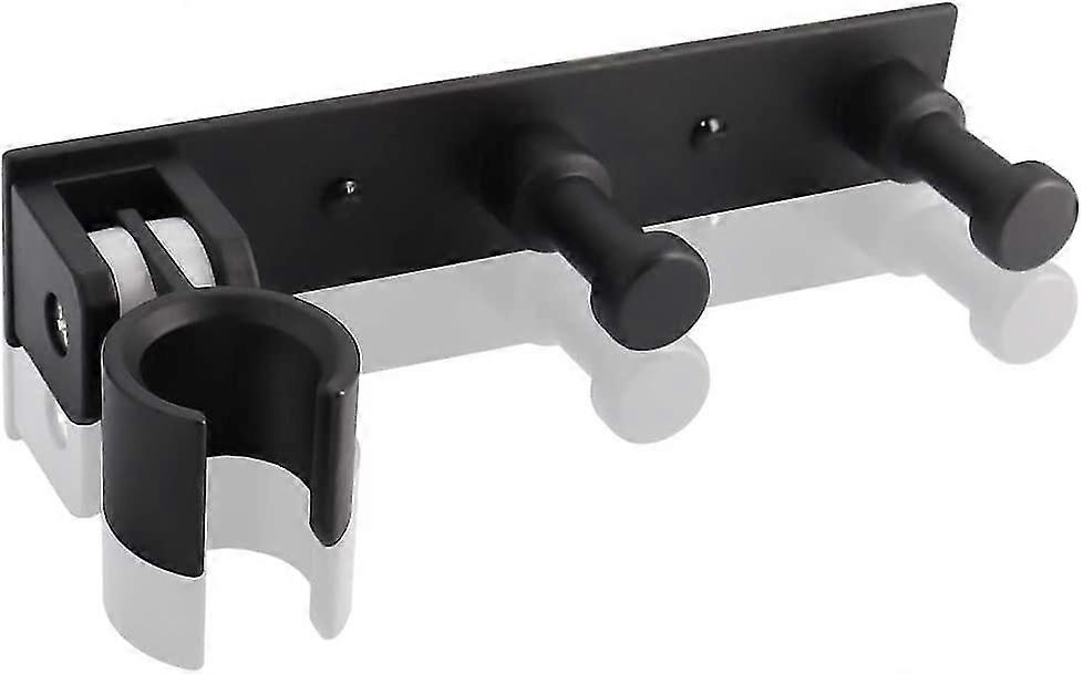 Universal Hand Shower Holder With 2 Hooks,adjustable Aluminum Alloy Wall Mounted,self Adhesive Fixing