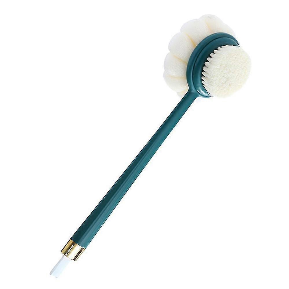 Shower non-slip back brush, long handle back brush, hard and soft bristles