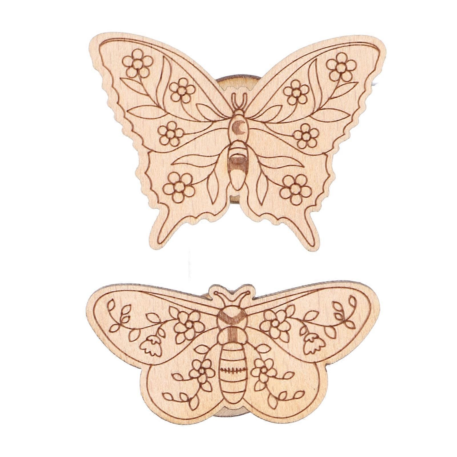 Magnetic needle holder, carved beech, for cross stitch embroidery, handmade products, thickness 3 mm, models 3 and 4