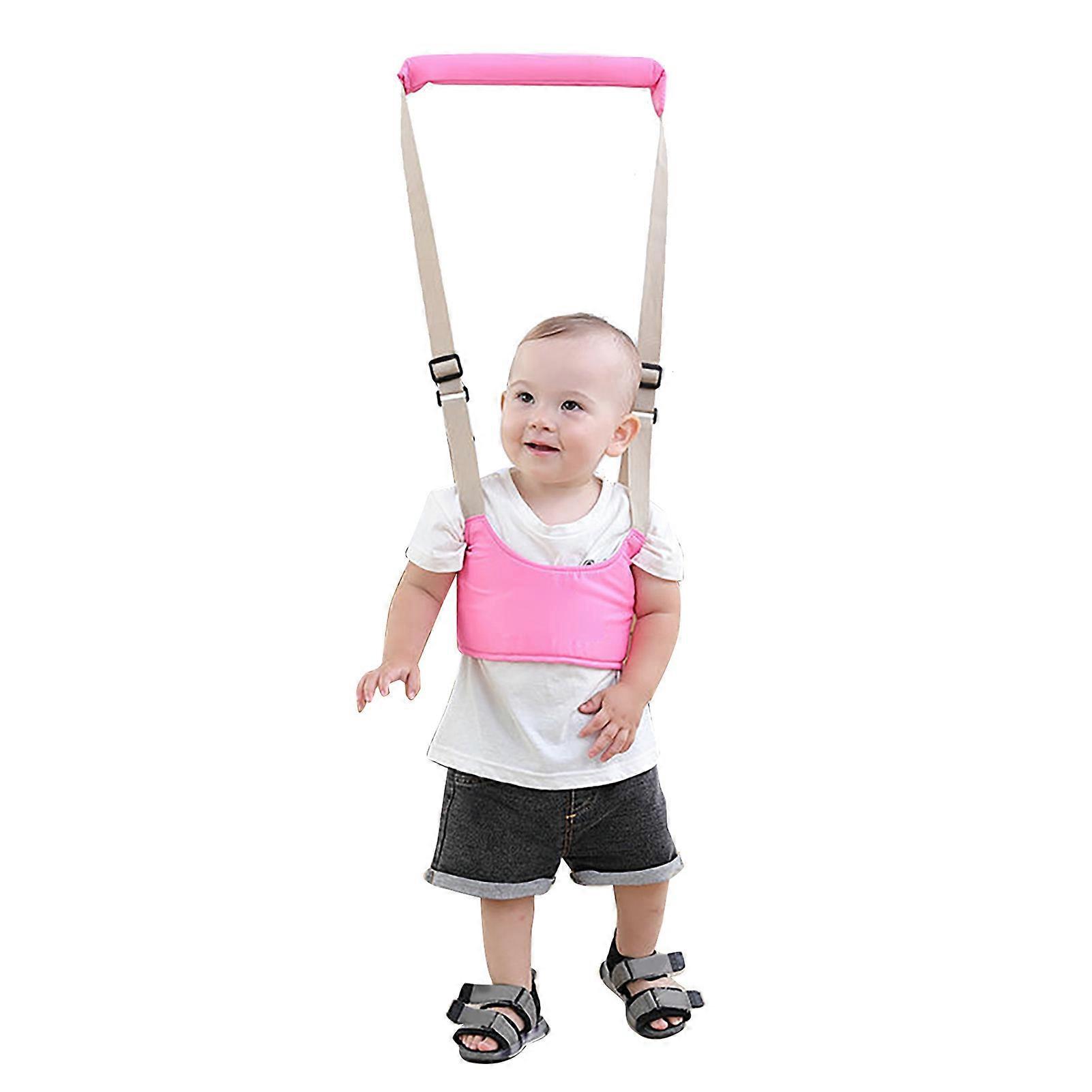 Baby Handheld Adjustable Prevent Lost Absorbent Soft Breathable Toddler Infant Walking Harness Pink