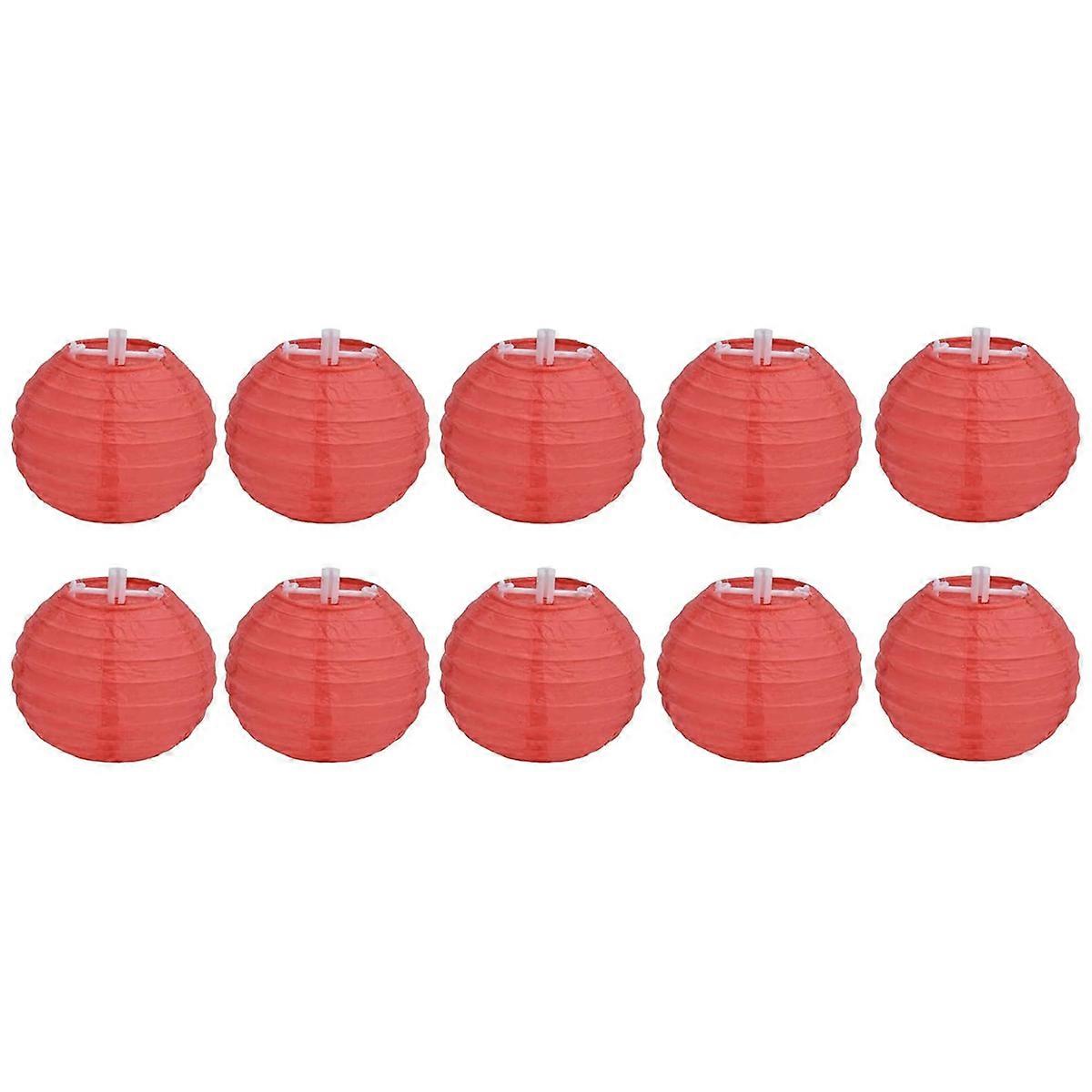 4 Inch Red Paper Lanterns Decorative Round Chinese Lanterns for Birthday We
