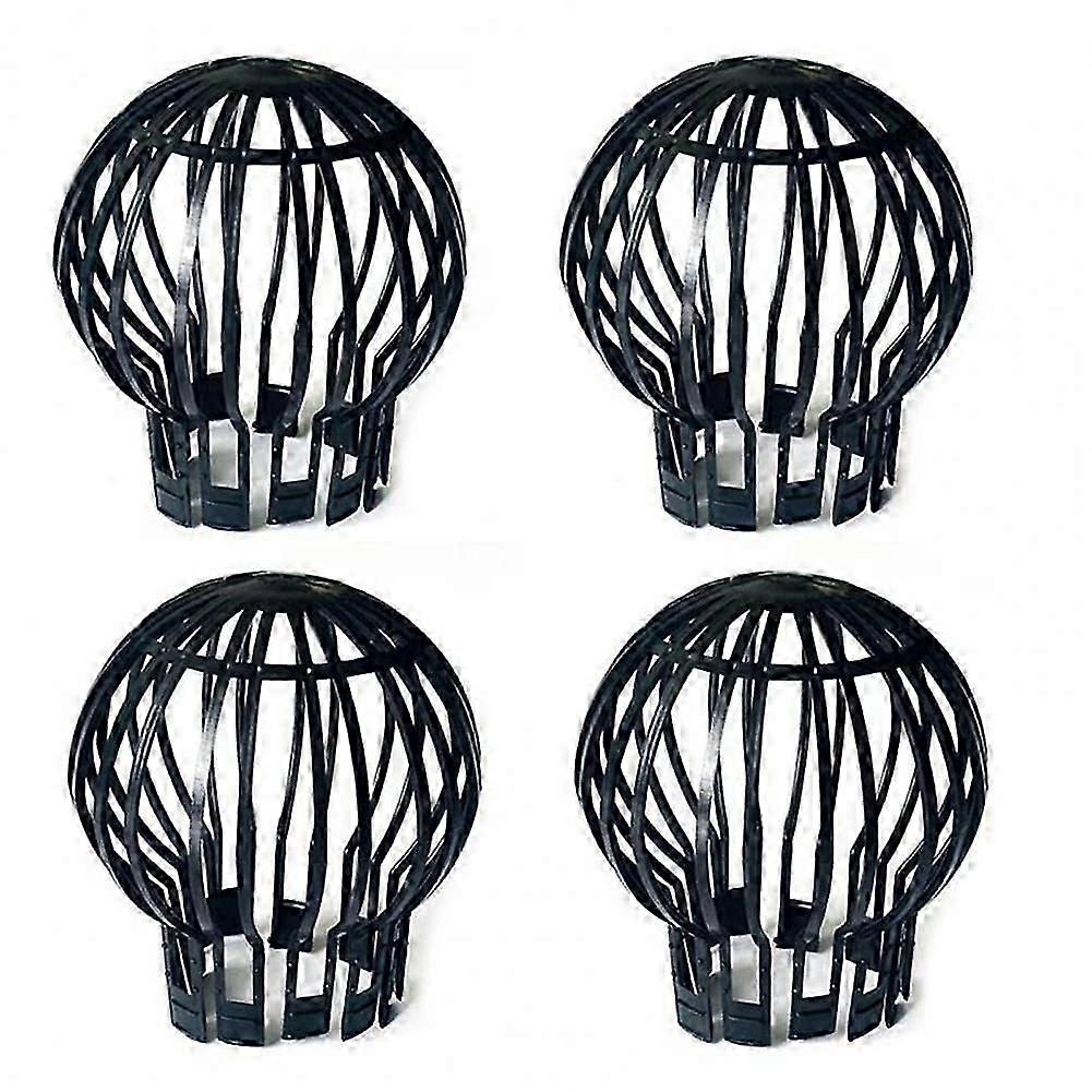 Gutter Guard 4 Pieces Gutter Filter Anti Leaf Gutter Plastic Gutter Guards Leaves Gutter Filter for Eaves Ditch Sewer Black