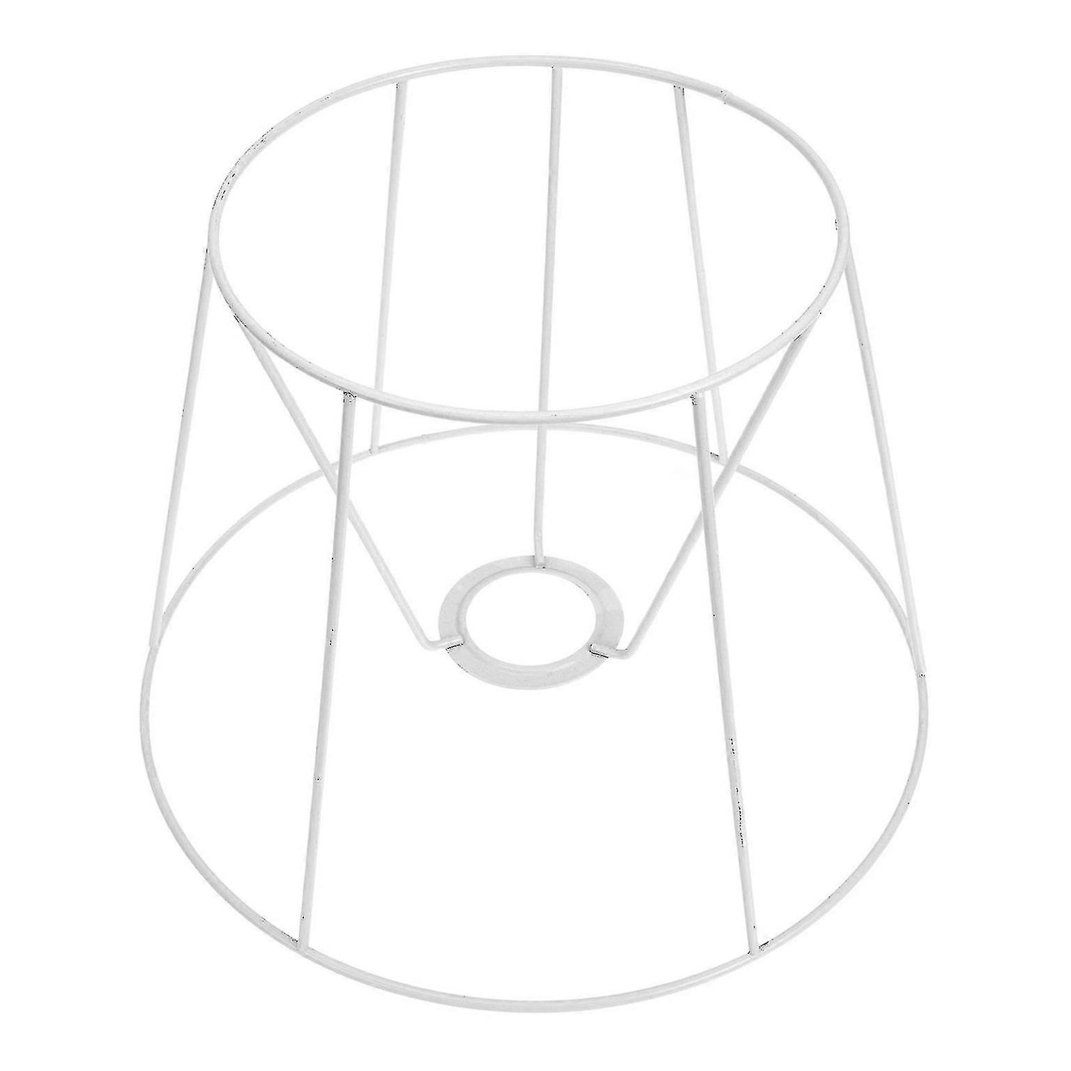 Durable Metal DIY Lampshade Frame - White Replacement Bracket for Table & Desk Lamps, 28x25x16 cm