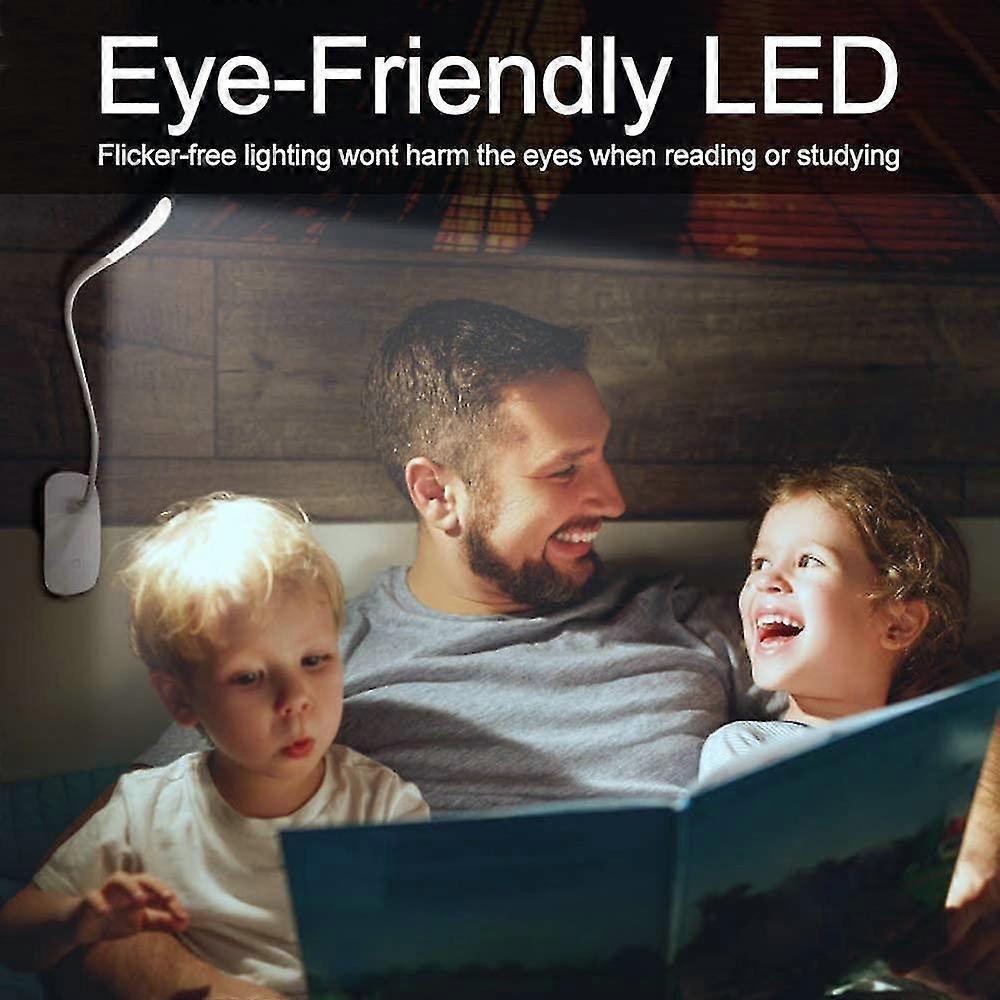 Adjustable LED Reading Light with 3 Brightness Modes, 360 Flexible Neck, USB Rechargeable, Eye Protection