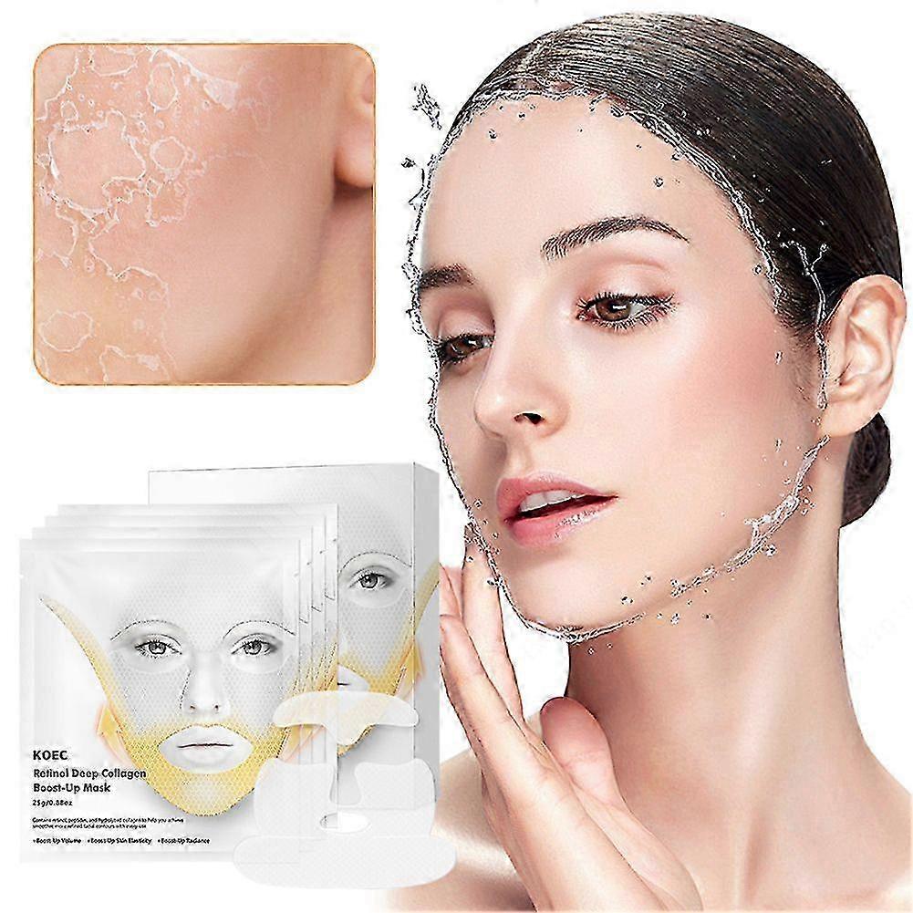 Deep Collagen Retinol Tension Boost Up Mask, Face Tightening Lifting Mask for V-Line, Smile Line & Forehead Wrinkles 2025
