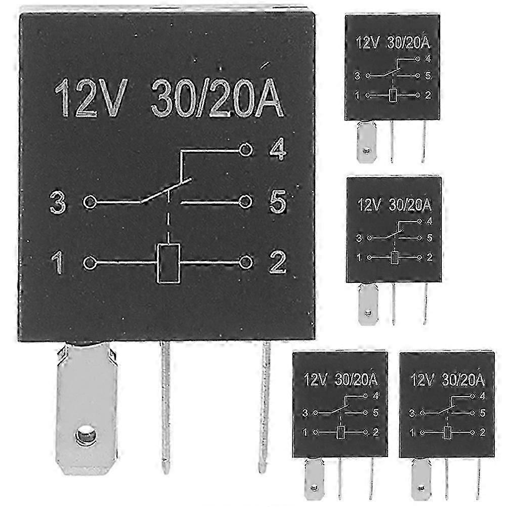 5pcs Automotive Relay 12 Volt Relay 5 Pin 30a Auto Relay Switch Accessory