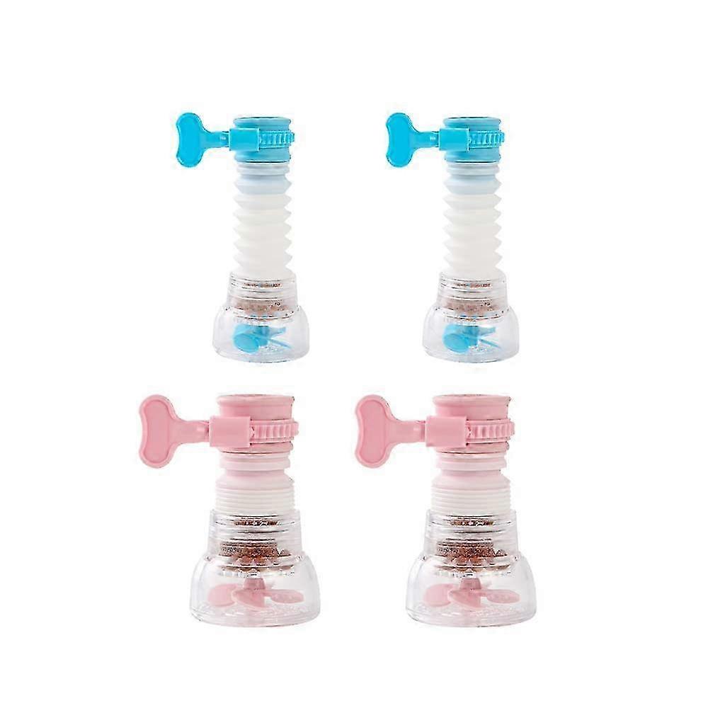 360 Degree Rotating Faucet Filter, Water Saving Splash Proof for Kitchen Bathroom (Blue)