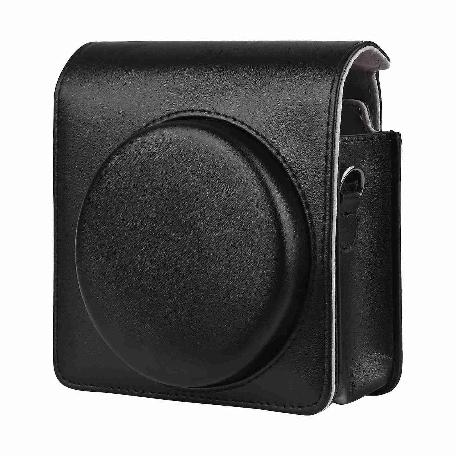 Portable Instant Camera Case Carry Bag PU Leather with Shoulder Strap Compatible with Fuji SQUARE SQ1 Instant Camera