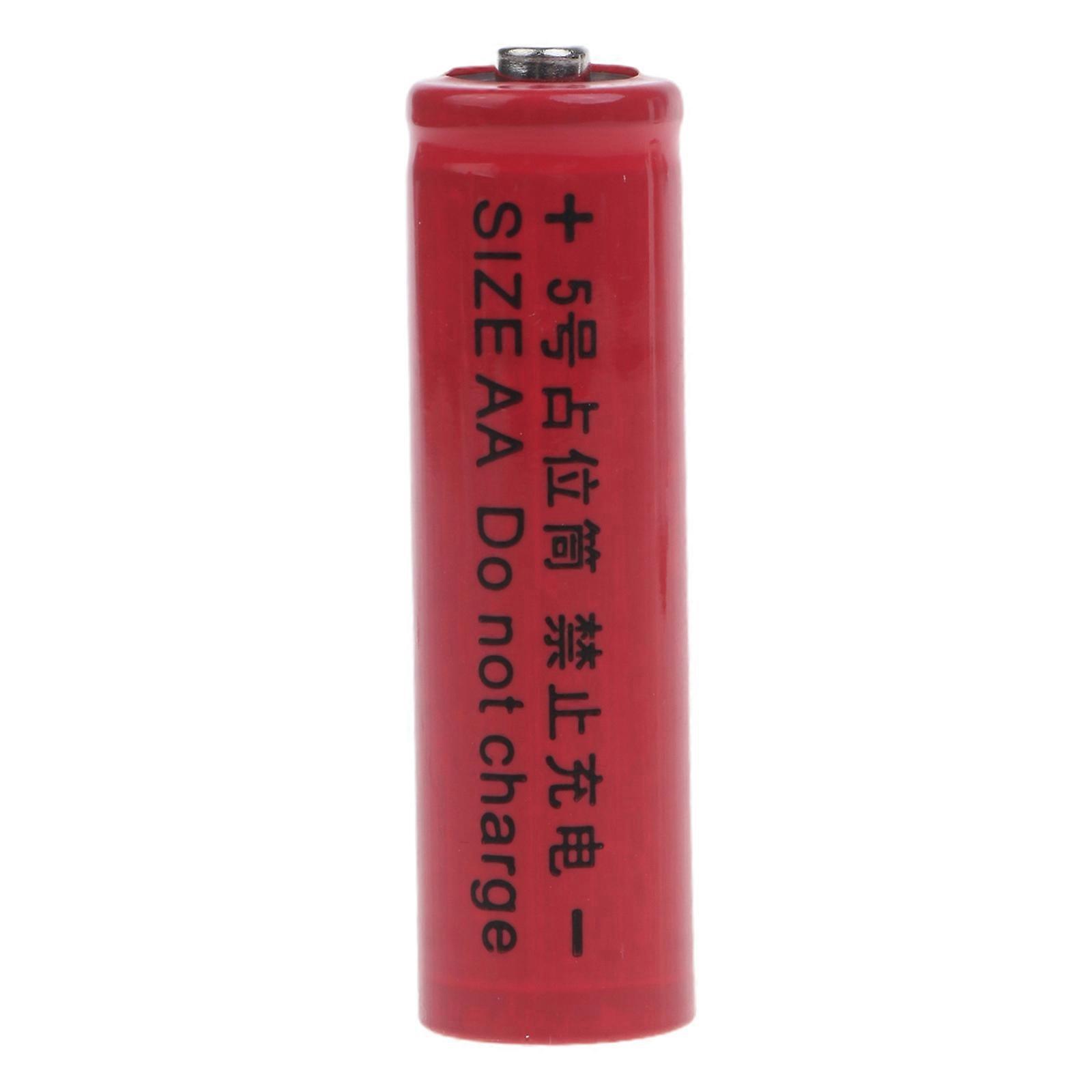 14500 LR6 AM3 AA Size Dummy Fake Battery for Case for Shell Placeholder Cylinder Conductor Use with Rechargeable Batteri red