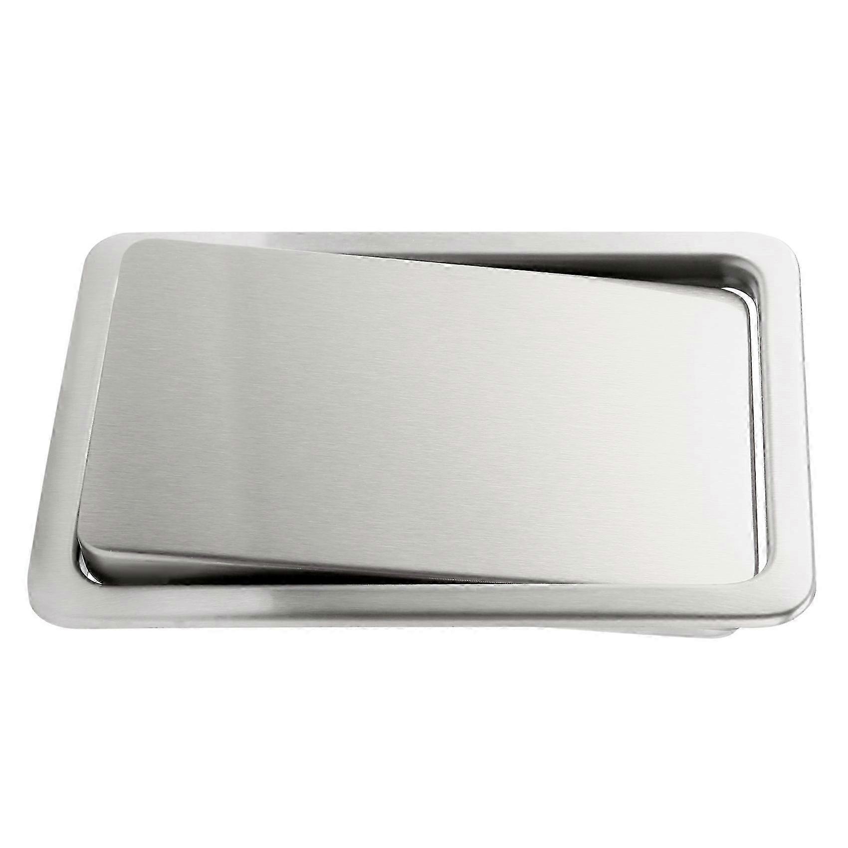 Built-in Flush Trash Bin Cover for Kitchen Counter with Flap Lid