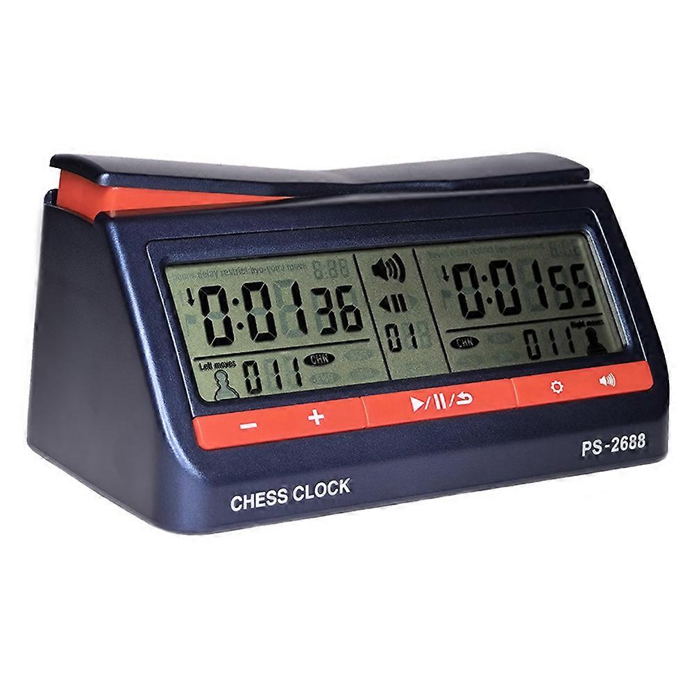 Digital Chess Clock Multi-Language Display Timer Four Language Voice for Chess Go Chinese Chess International Tournament Durable Plasti