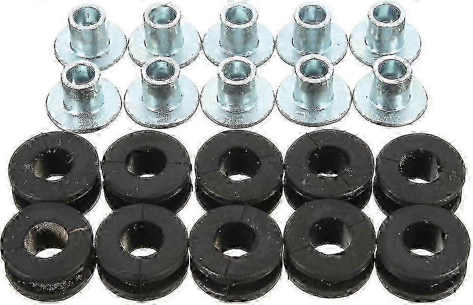 10 PCSオートバイガスケットキット、衝撃吸収ゴムリング&リアショックブッシュ