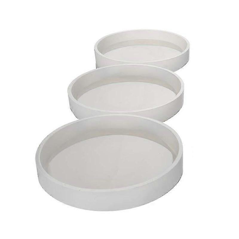 3 عبوات من قوالب كوستر سيليكون مستديرة لصب الراتنج ، قوالب حرفية DIY 10 سم