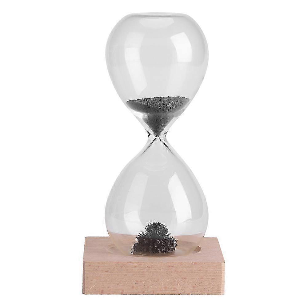 ホームオフィスの装飾のための木製ベースを備えた磁気砂タイマー砂時計
