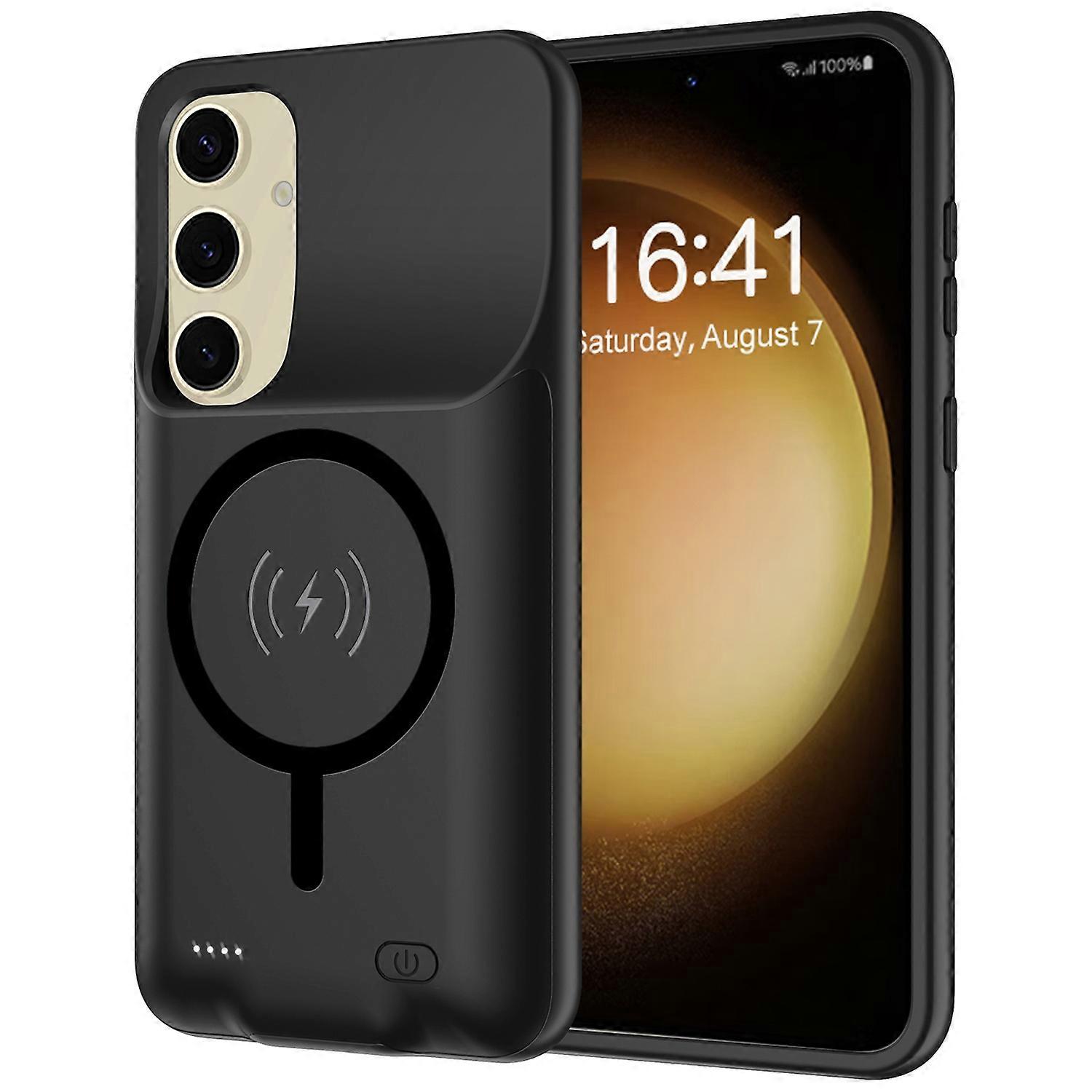 Samsung Galaxy S24 10000mAh拡張バッテリー用MagSafeソフトエッジ電話充電CAと互換性があります